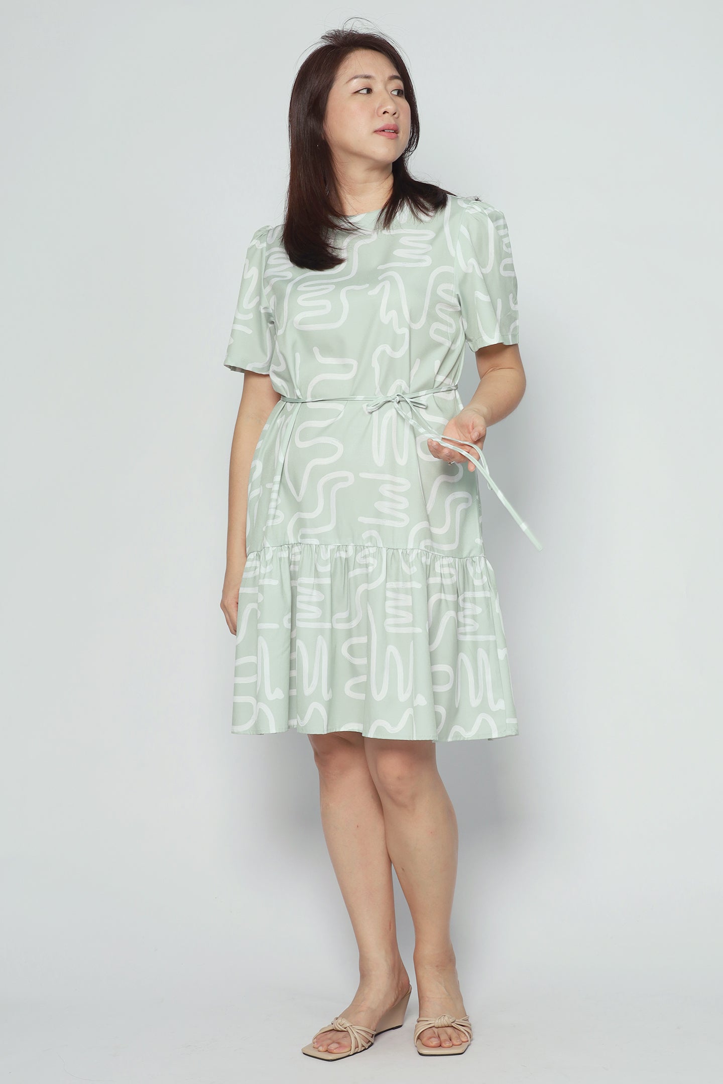 Yue Dress in Mintwist