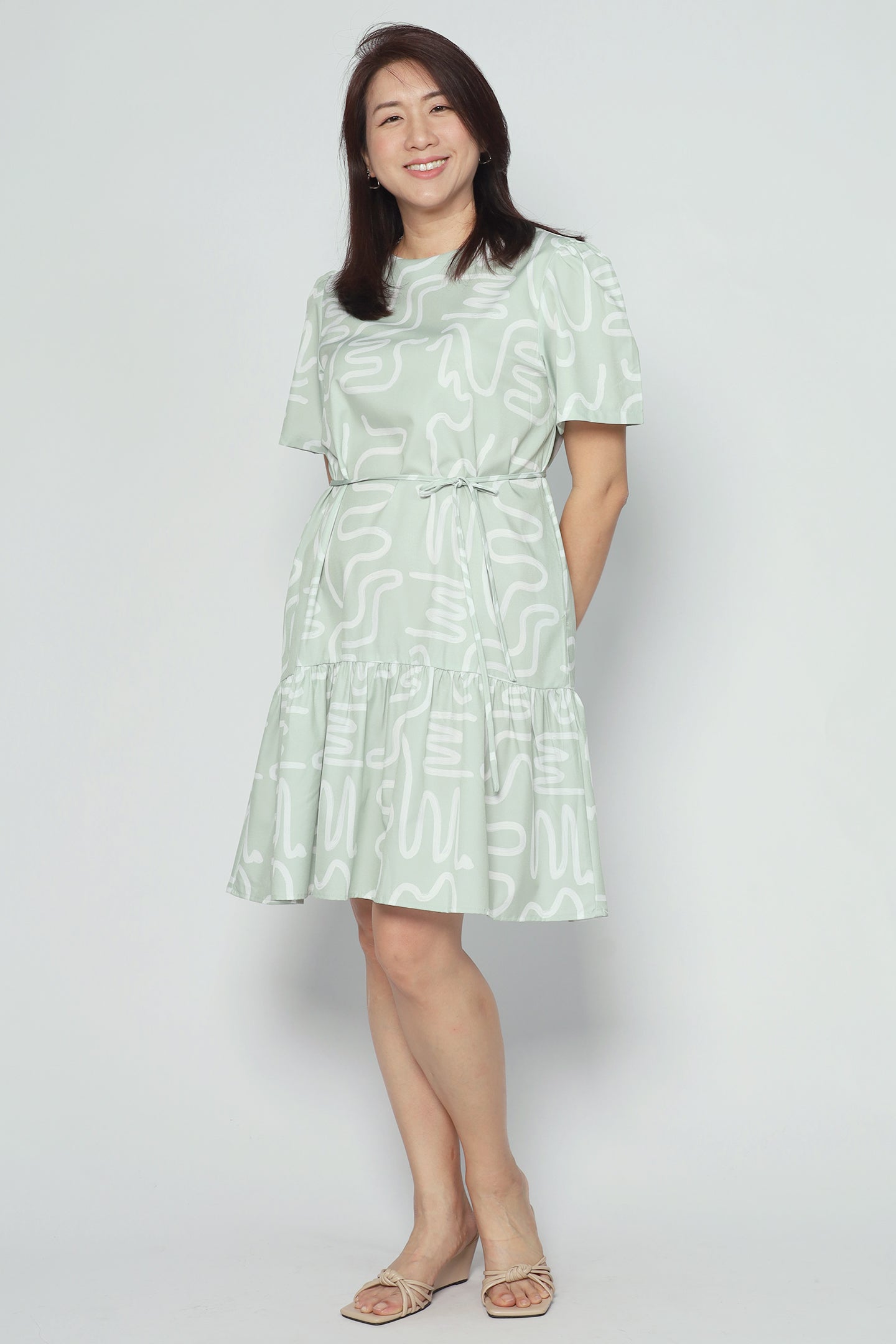Yue Dress in Mintwist