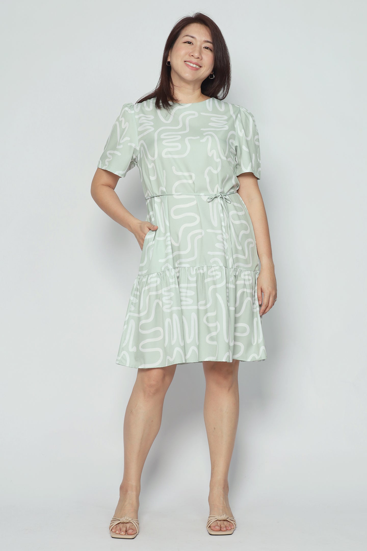 Yue Dress in Mintwist