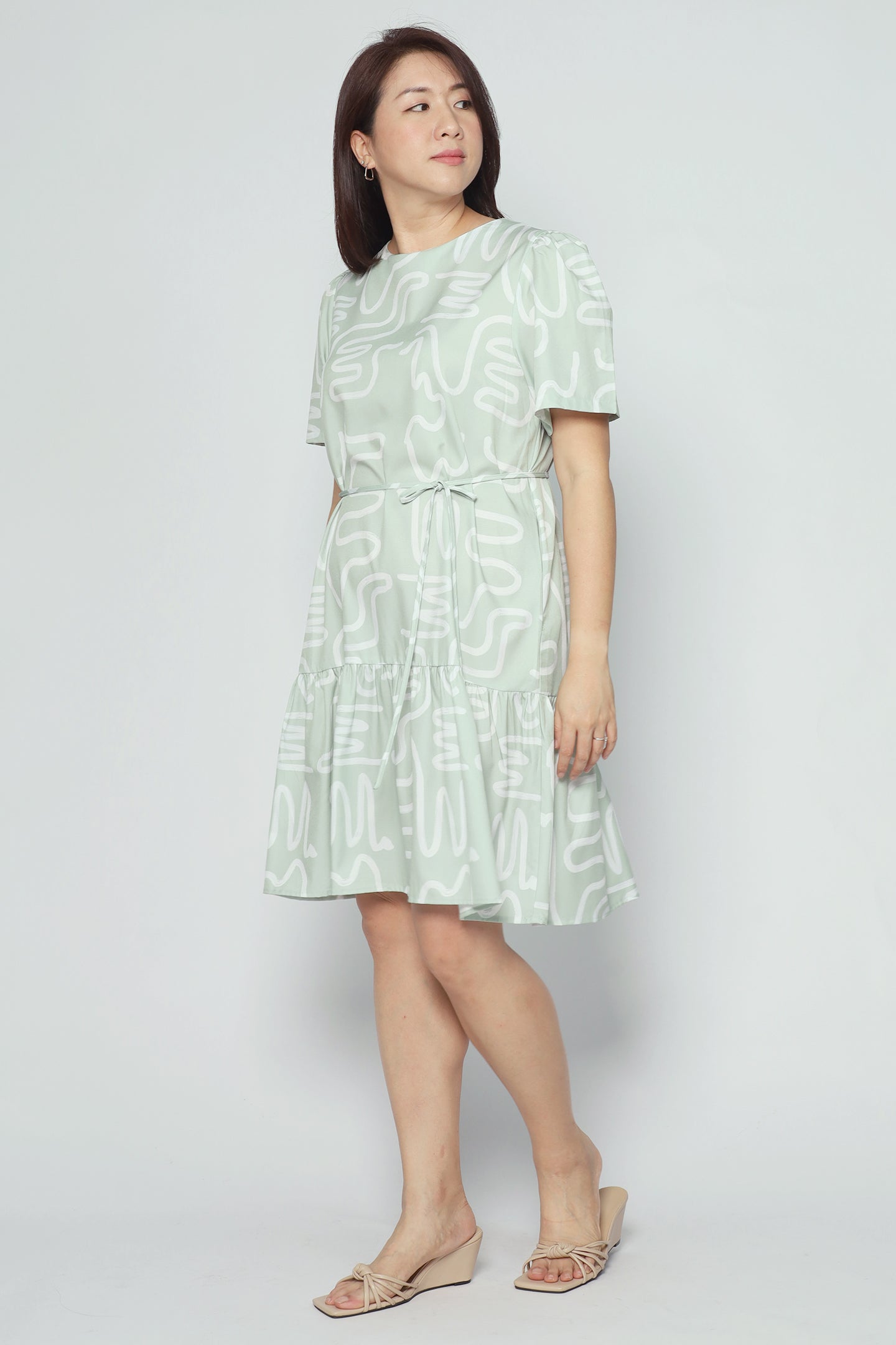 Yue Dress in Mintwist