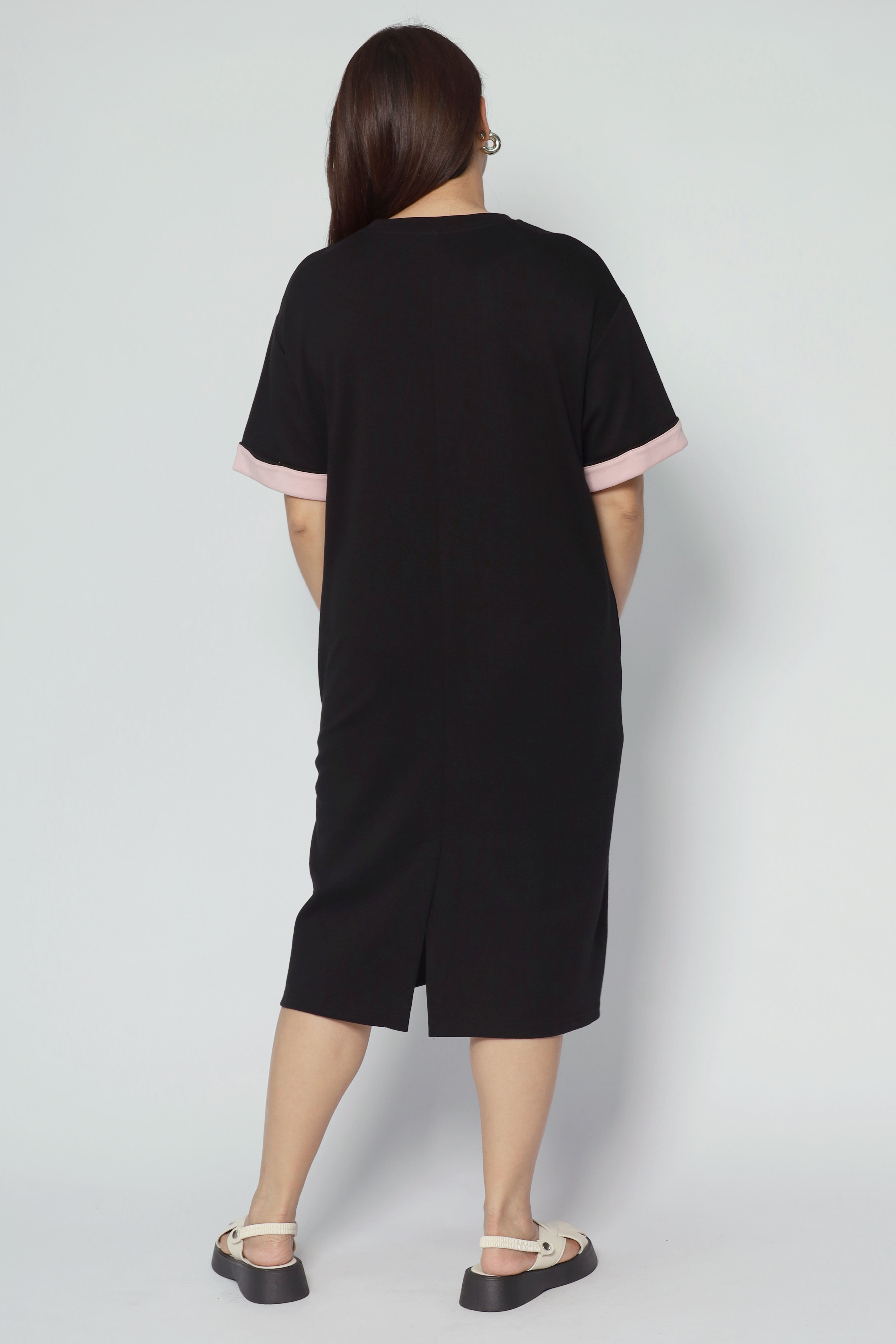 Backorder Zaria Contrast Sleeves Dress