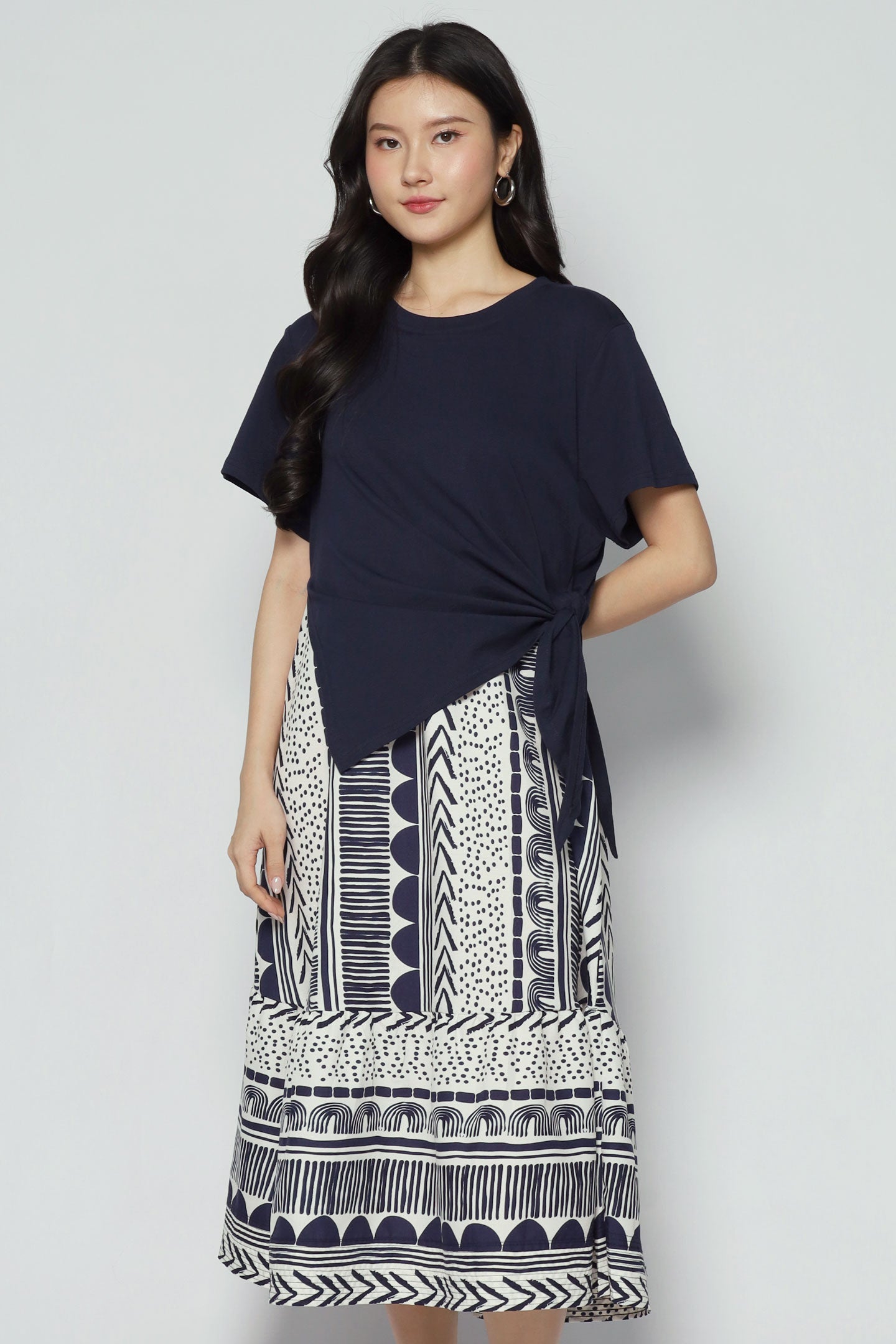 Backorders - Zion Dress in Doodle Lines
