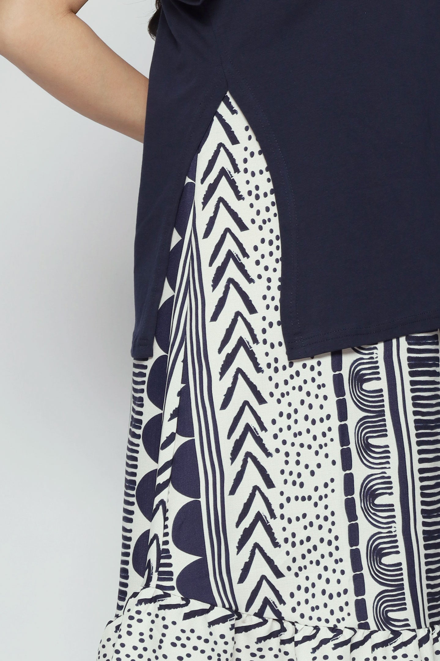 Backorders - Zion Dress in Doodle Lines