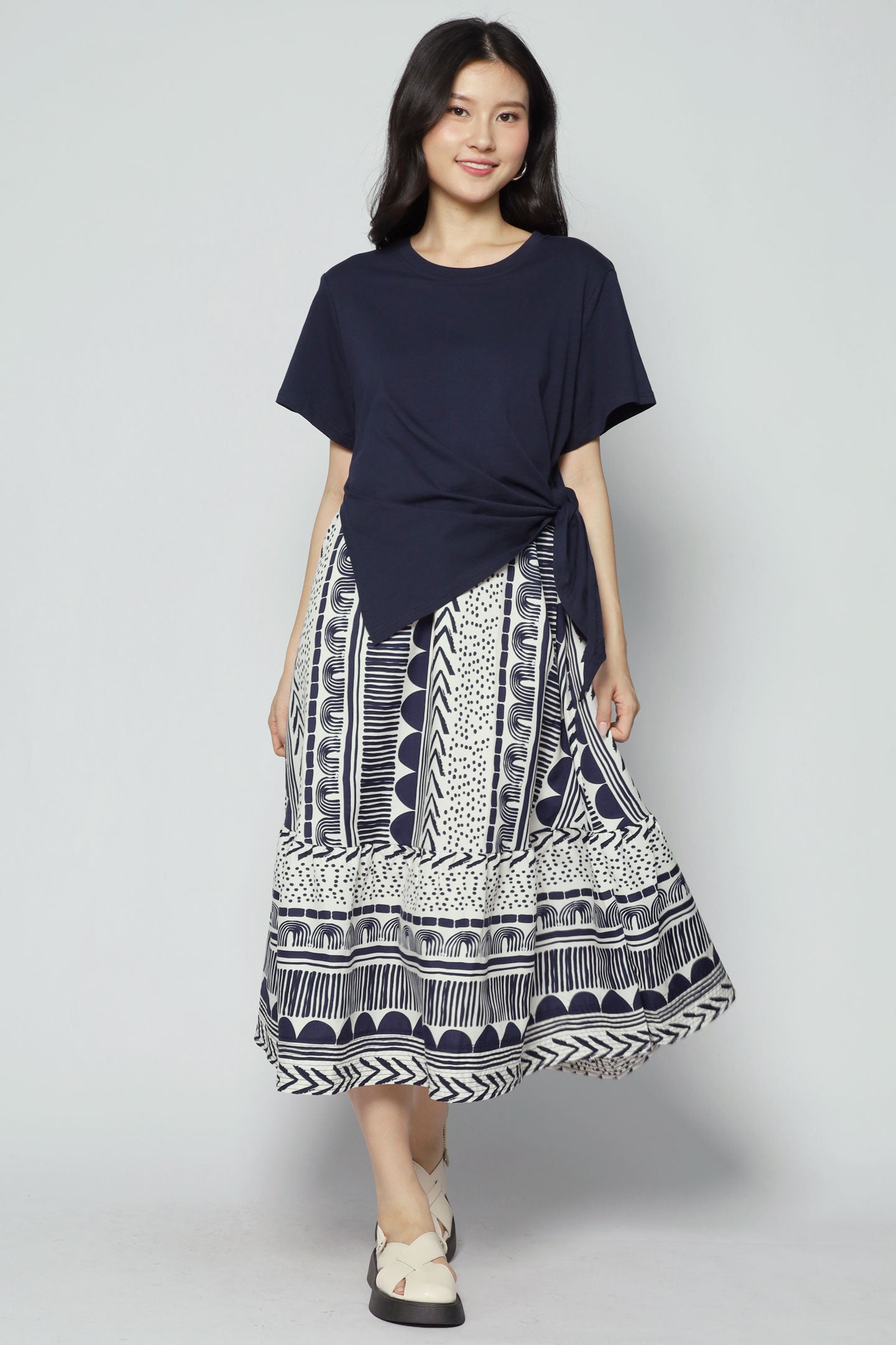 Backorders - Zion Dress in Doodle Lines