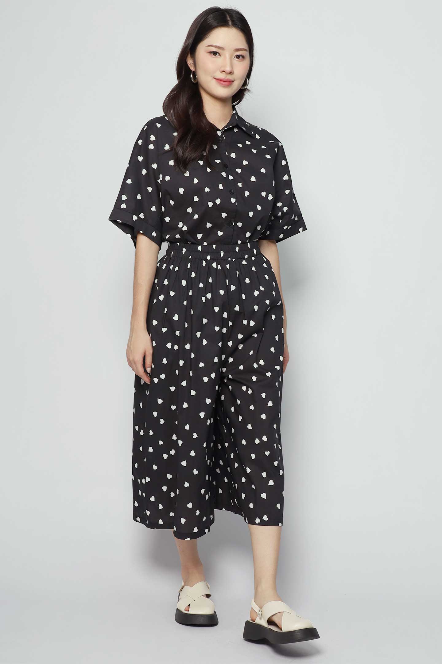 Aishiteru Hearts Printed Pants