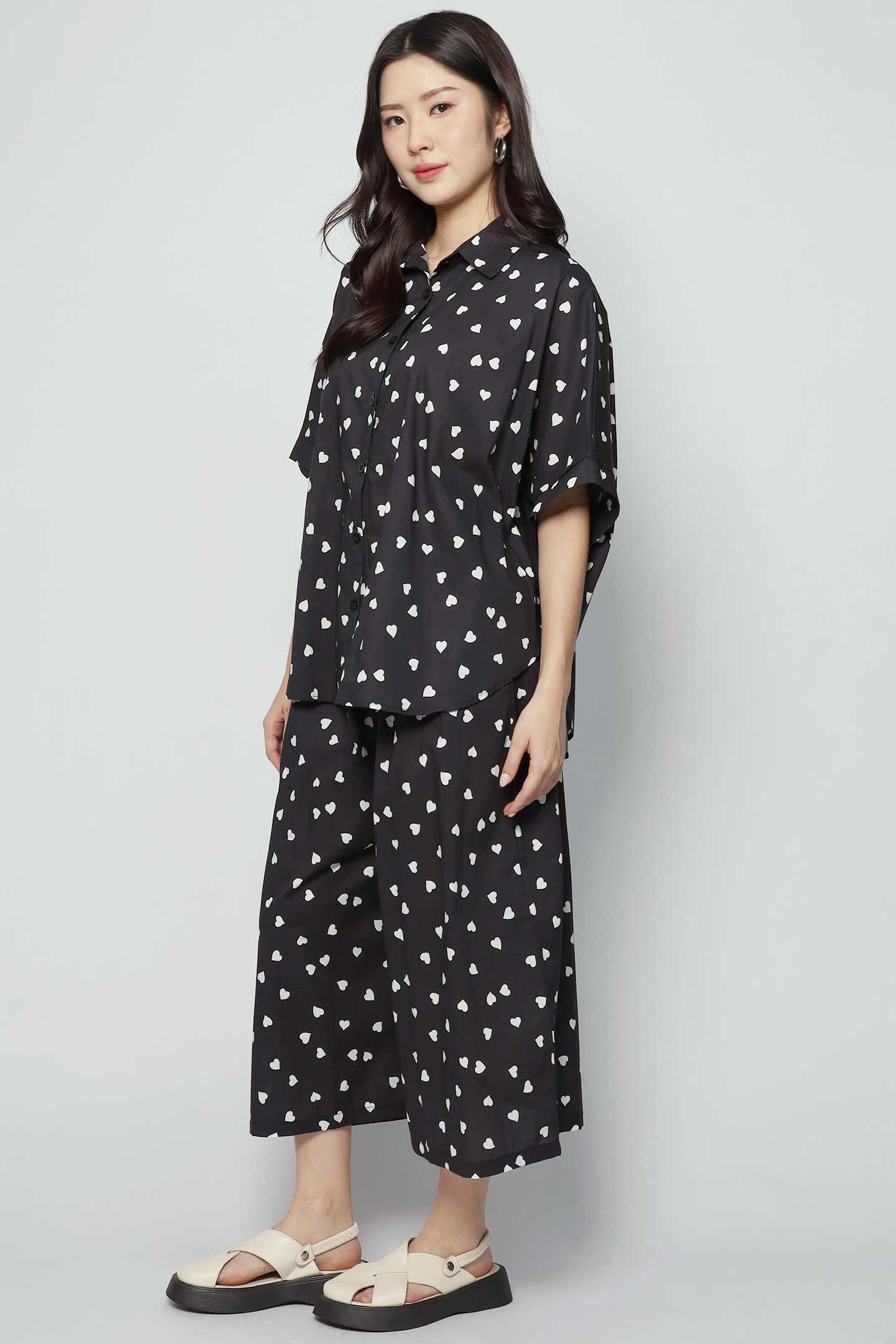 Aishiteru Hearts Printed Shirt