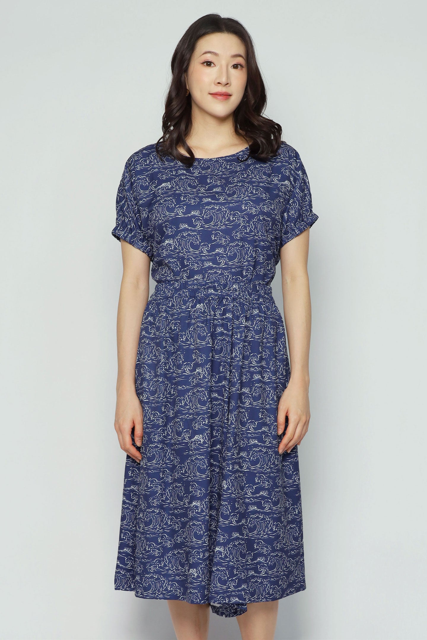 Akemi 2 in 1 Top and Culottes Set in Blue Nami