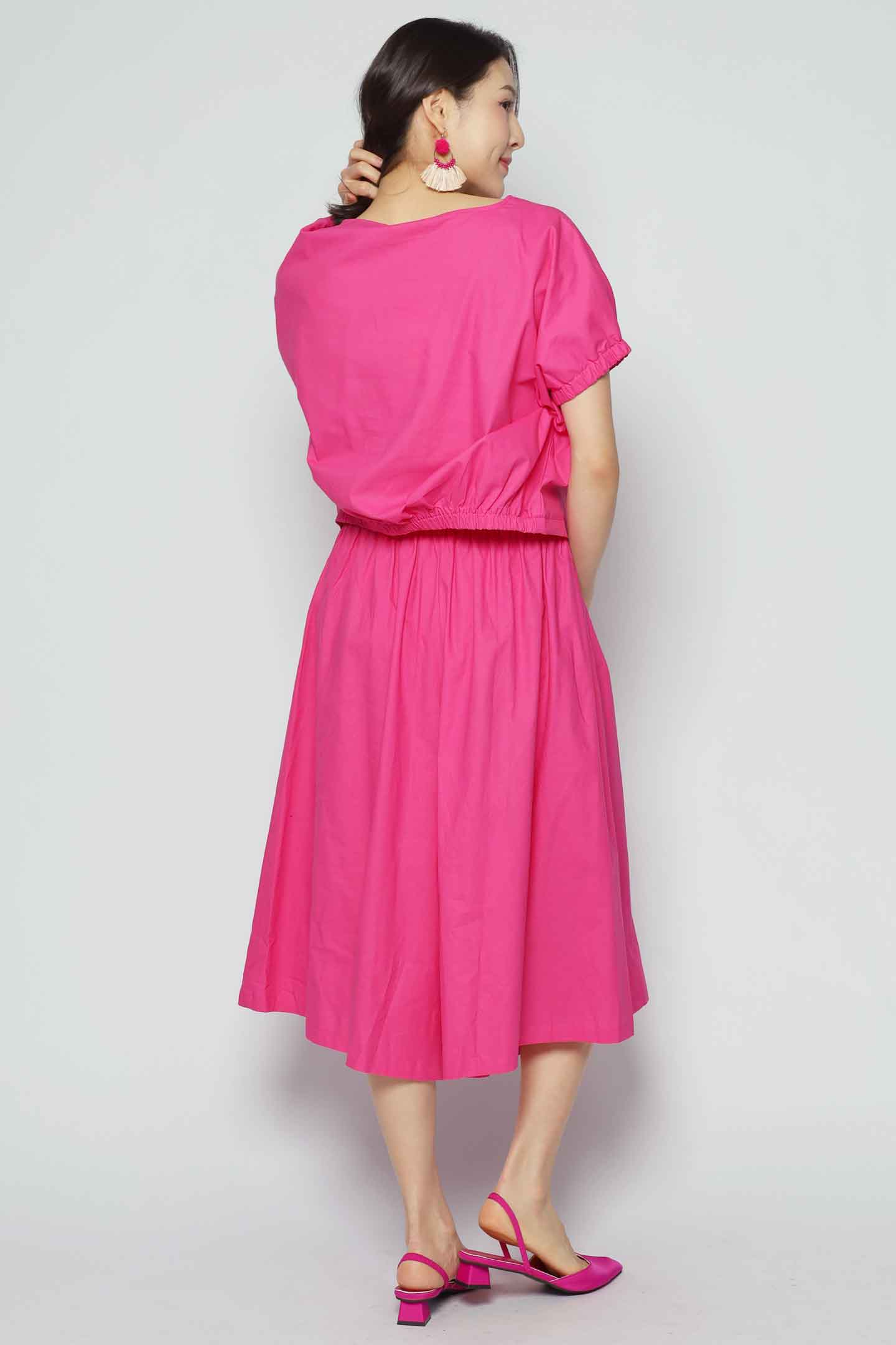 Akemi 2 in 1 Top and Culottes Set in Pink