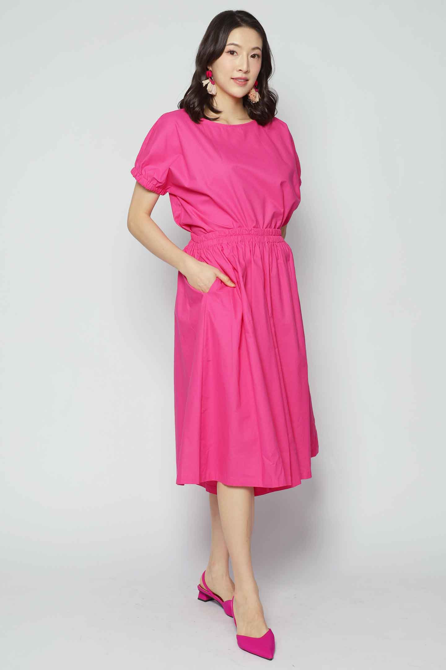 Akemi 2 in 1 Top and Culottes Set in Pink