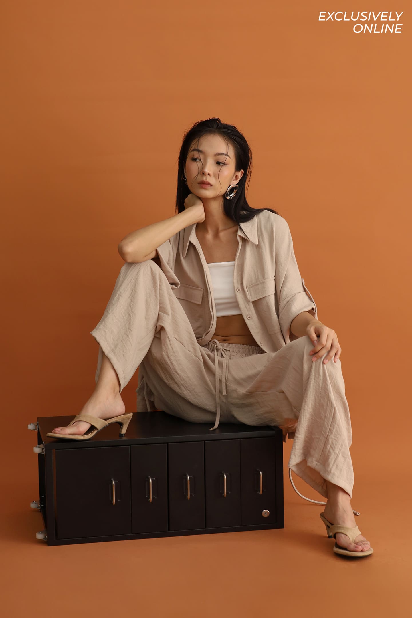 CHOSEN - Akira Pocket Shirt in Sand Beige