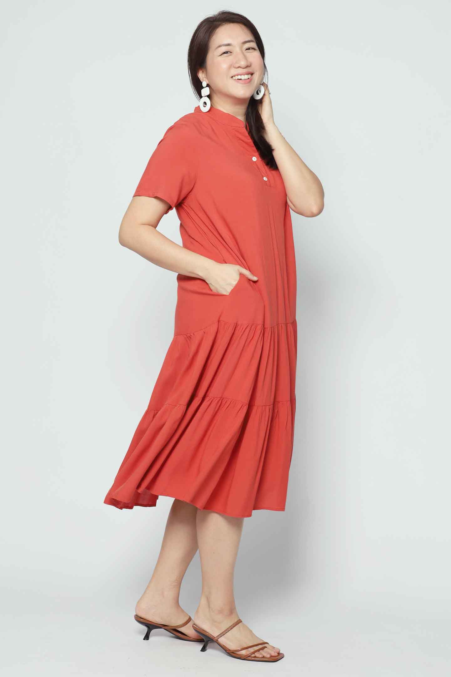 Amarisa Dress in Burnt Orange