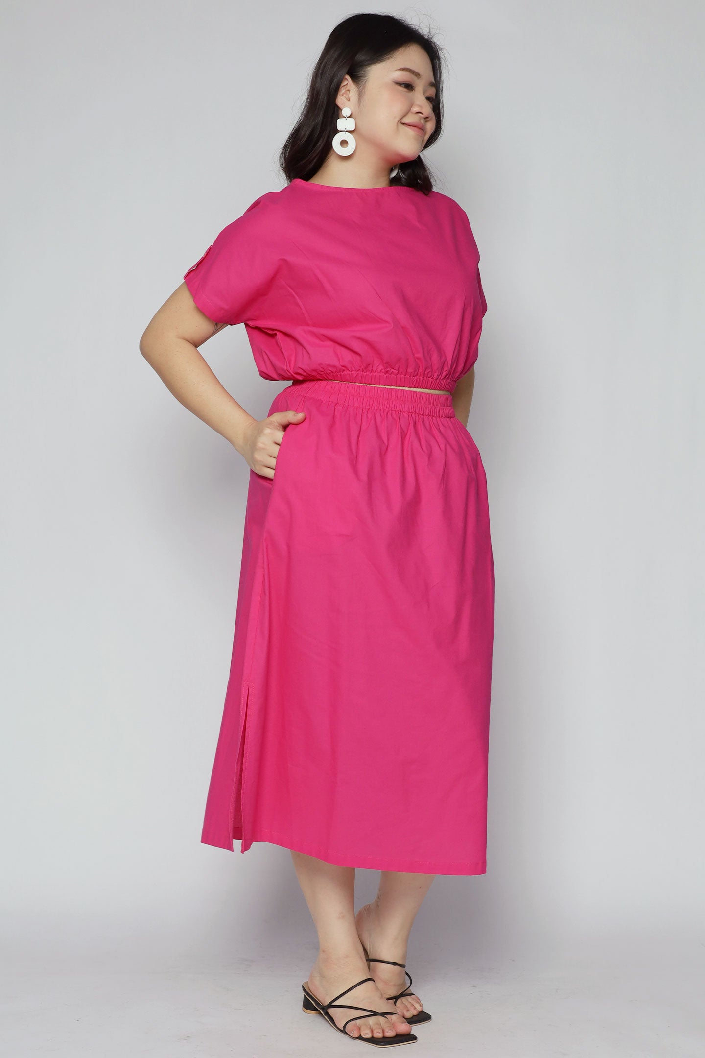 Angel 2 in 1 Skirt Set in Bloom Pink