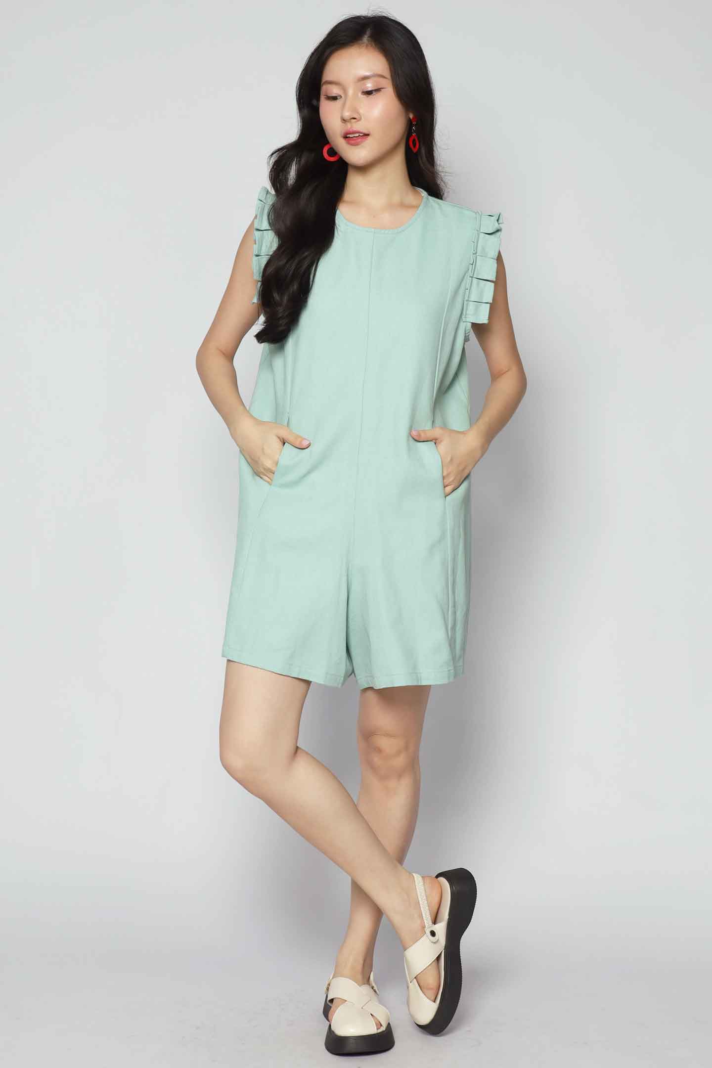 Aniya Playsuit in Mint