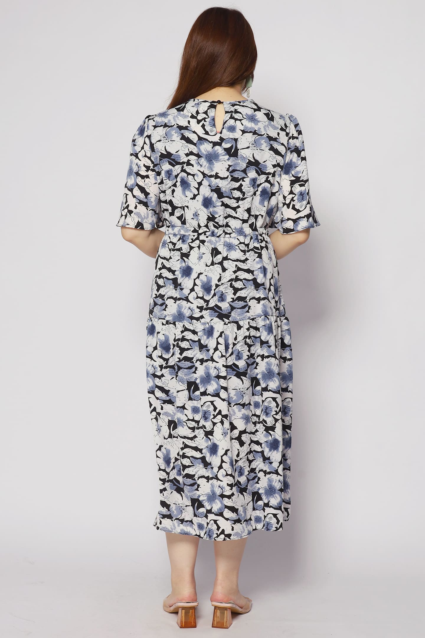 Astha Dress in Blue Floral