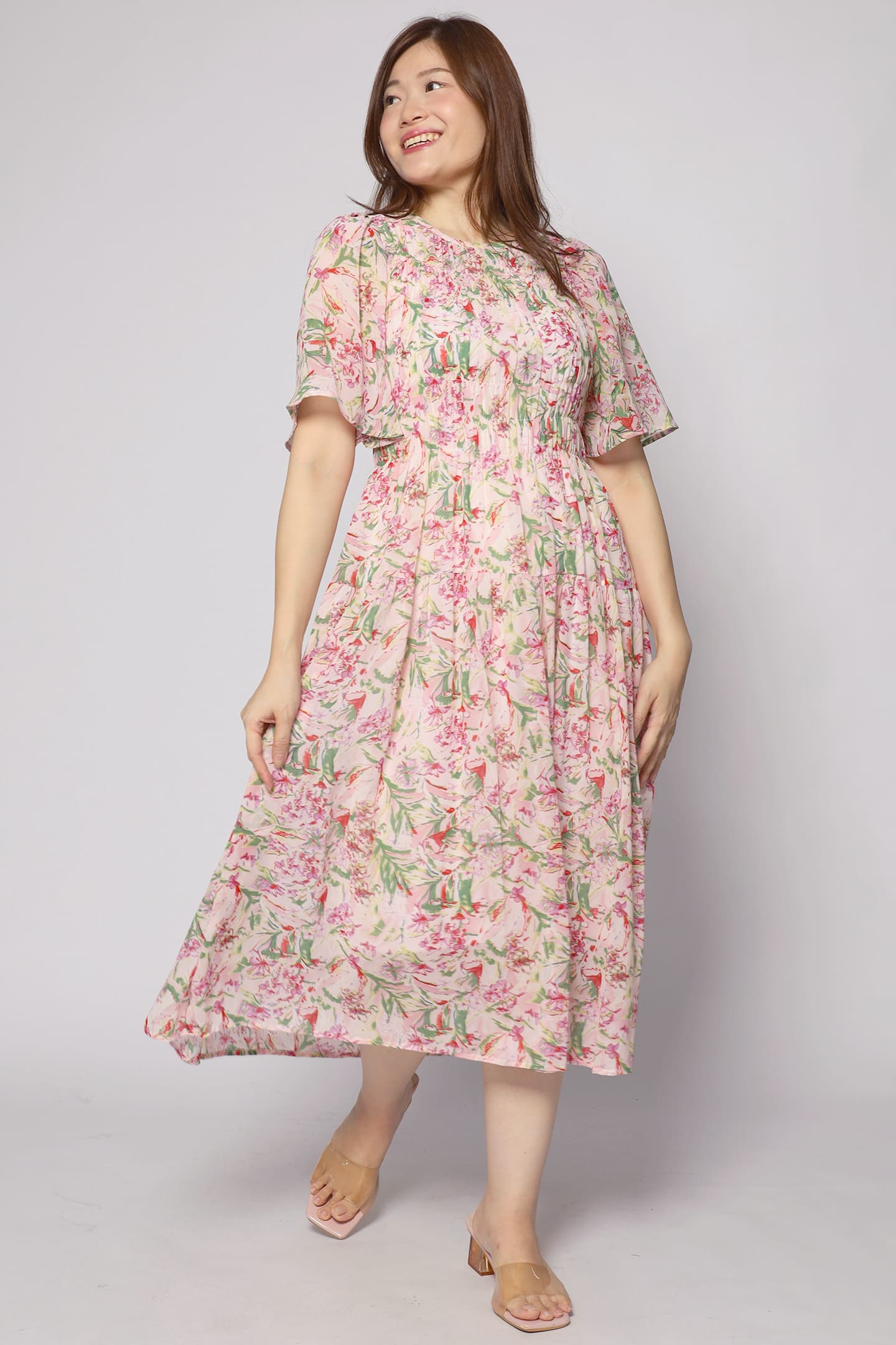 Astha Dress in Pink Dreams