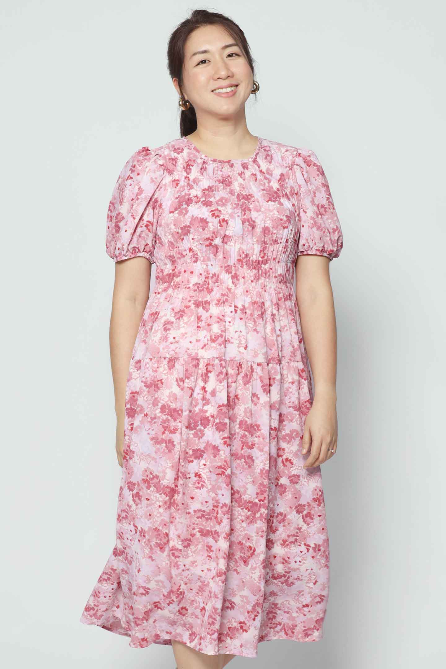 Backorders Astha Dress in Pink Lover's Garden