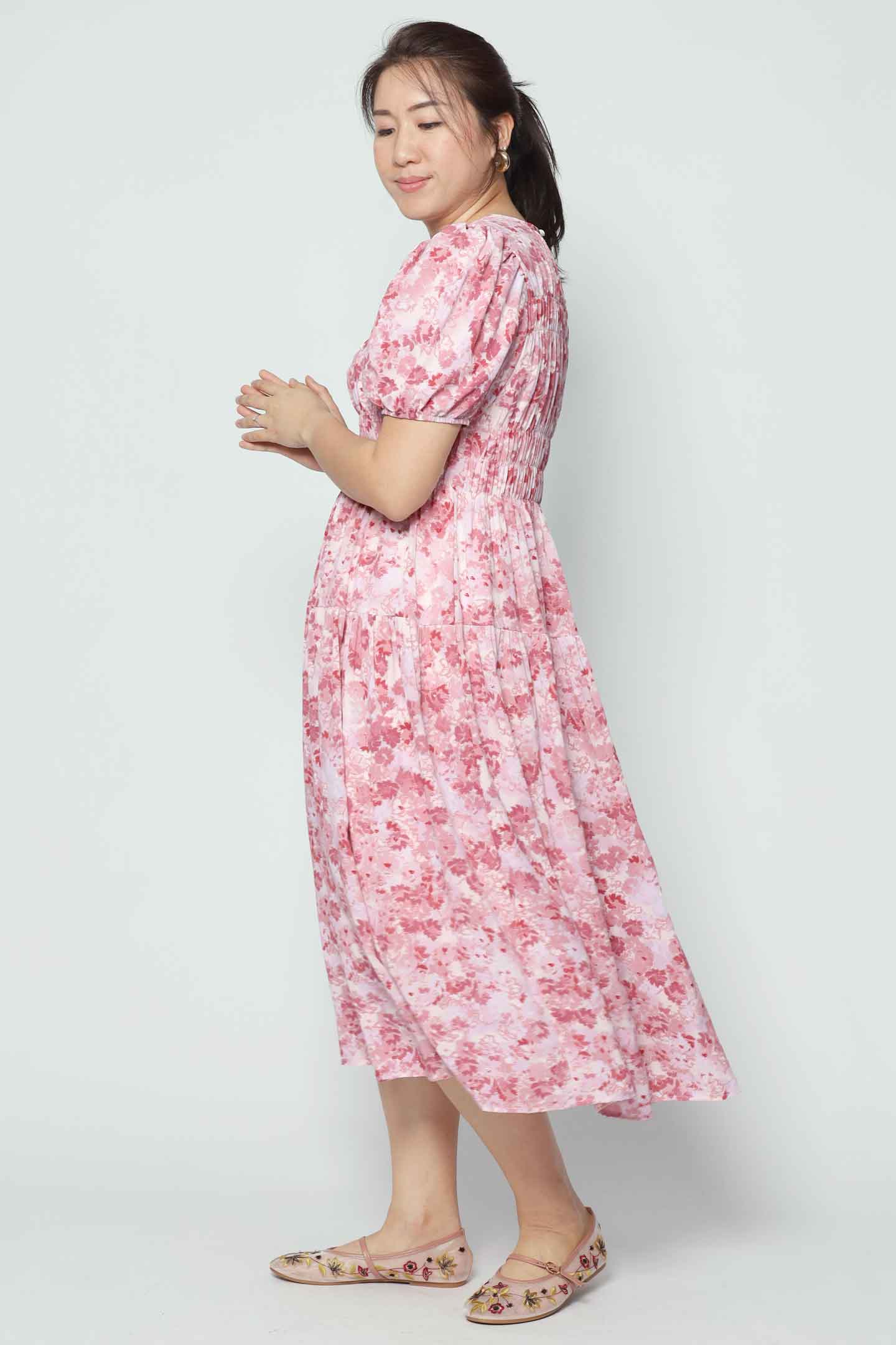 Backorders Astha Dress in Pink Lover's Garden