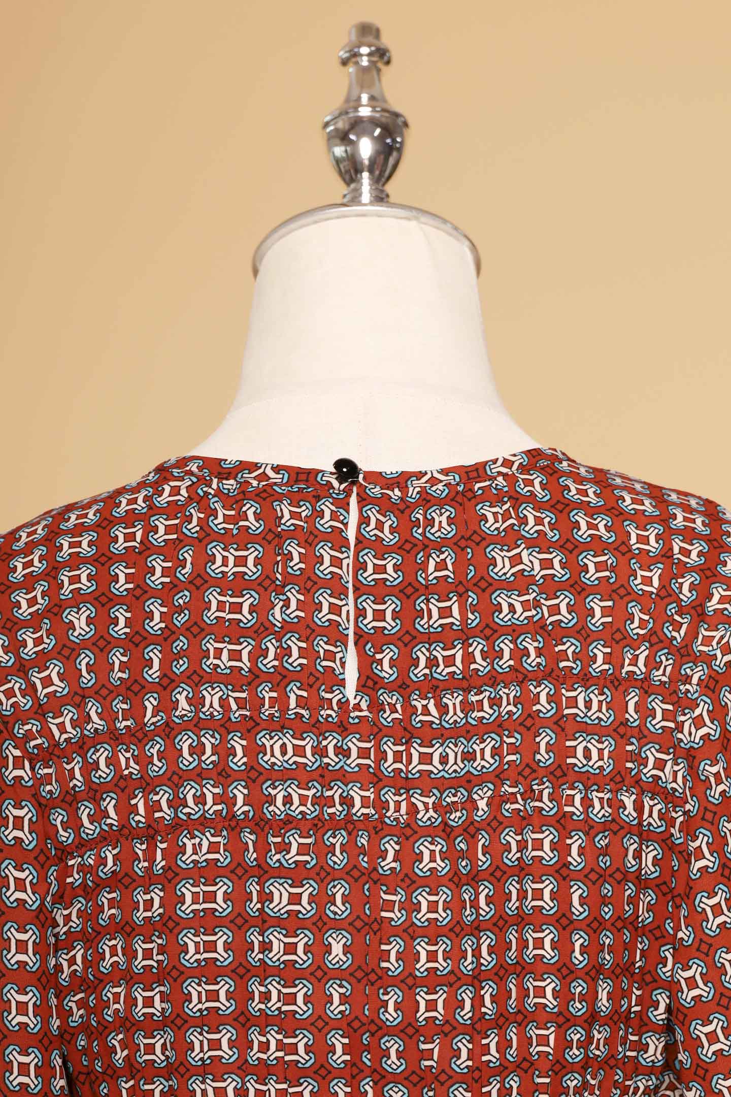 PO - Astha Dress in Red Pattern