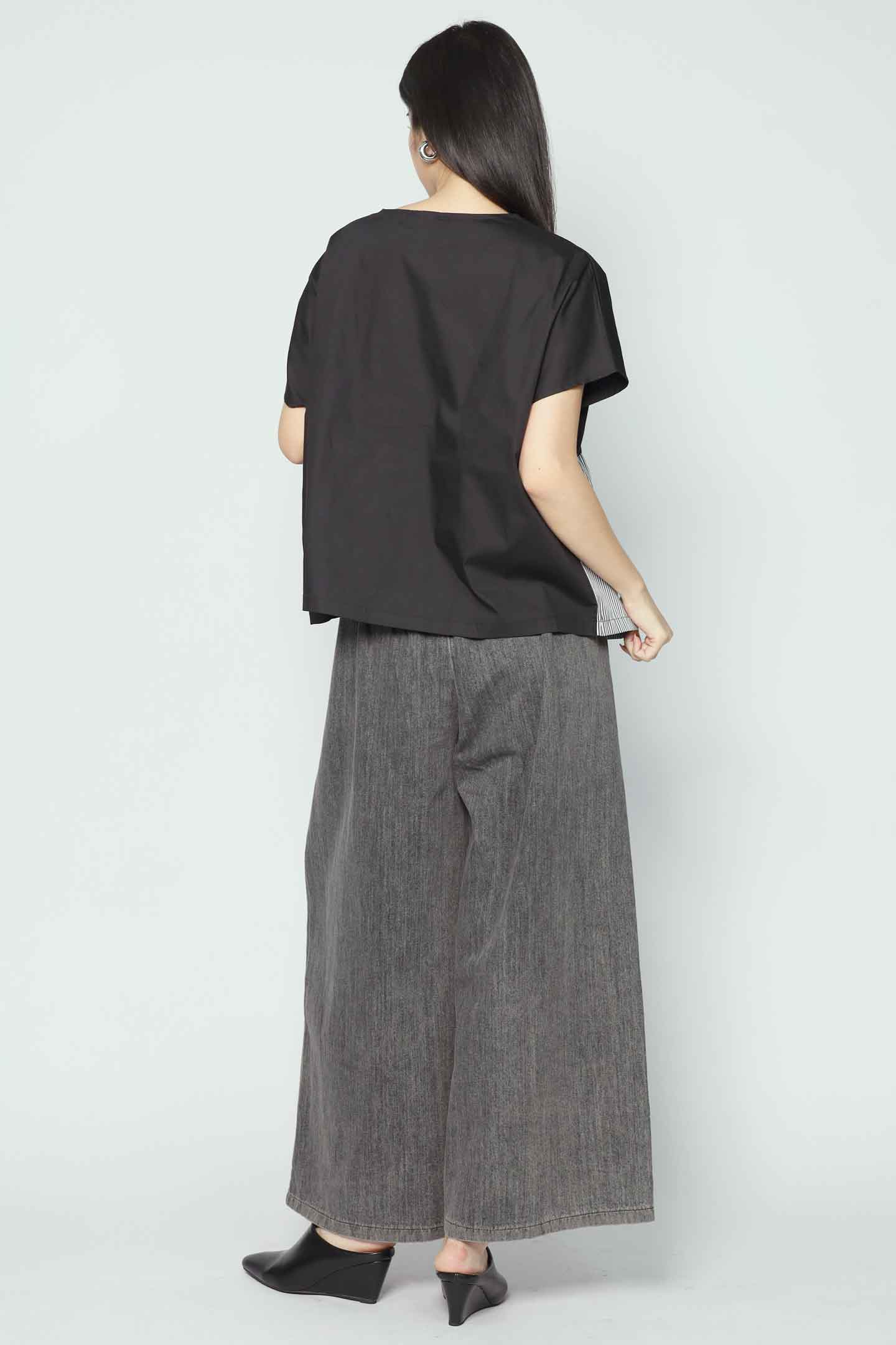 Aurevo Rose Pinstripes Top