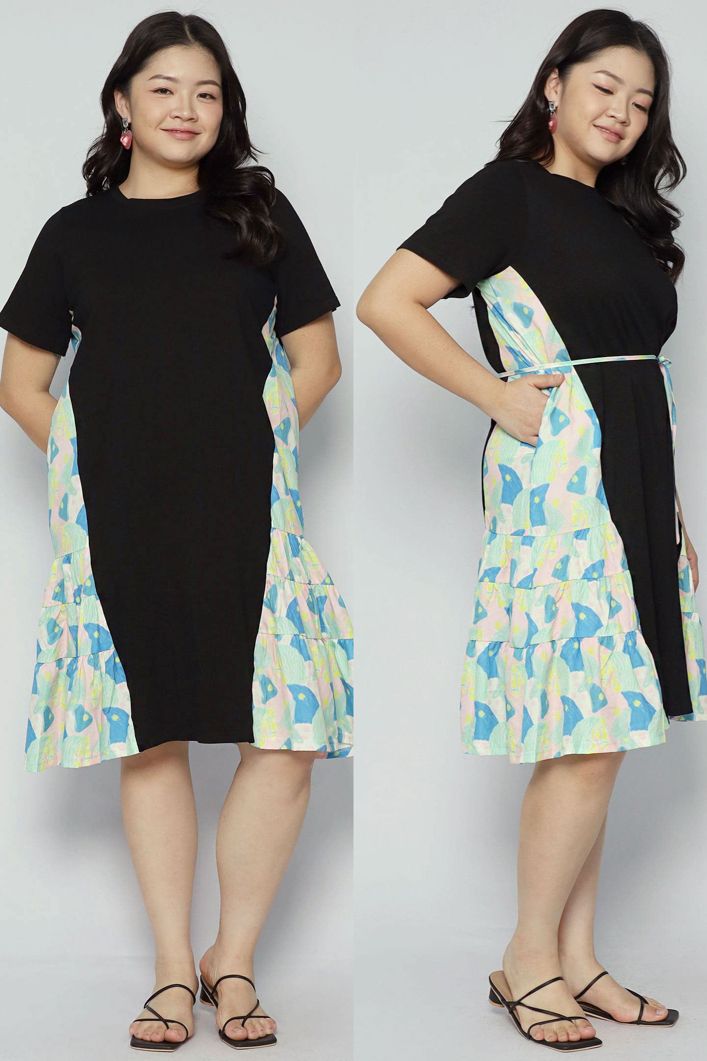 Ava Dress in Sorbet Tiles