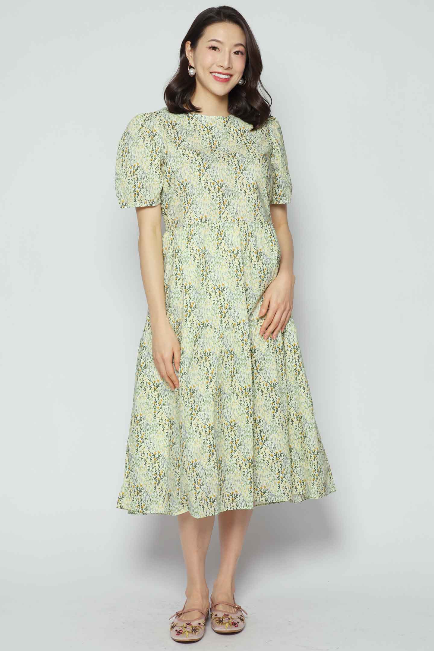 Avril Dress in Lemon Field