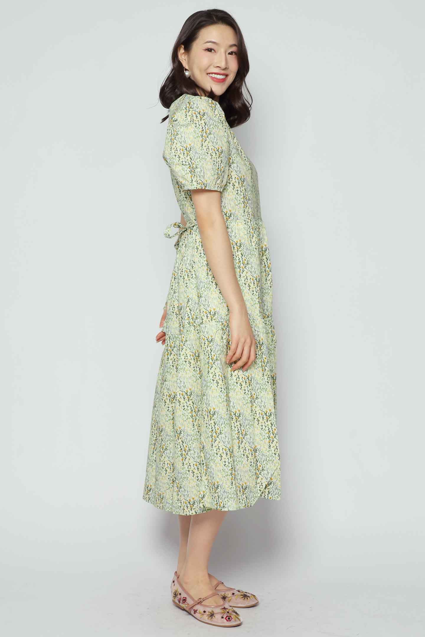 Avril Dress in Lemon Field