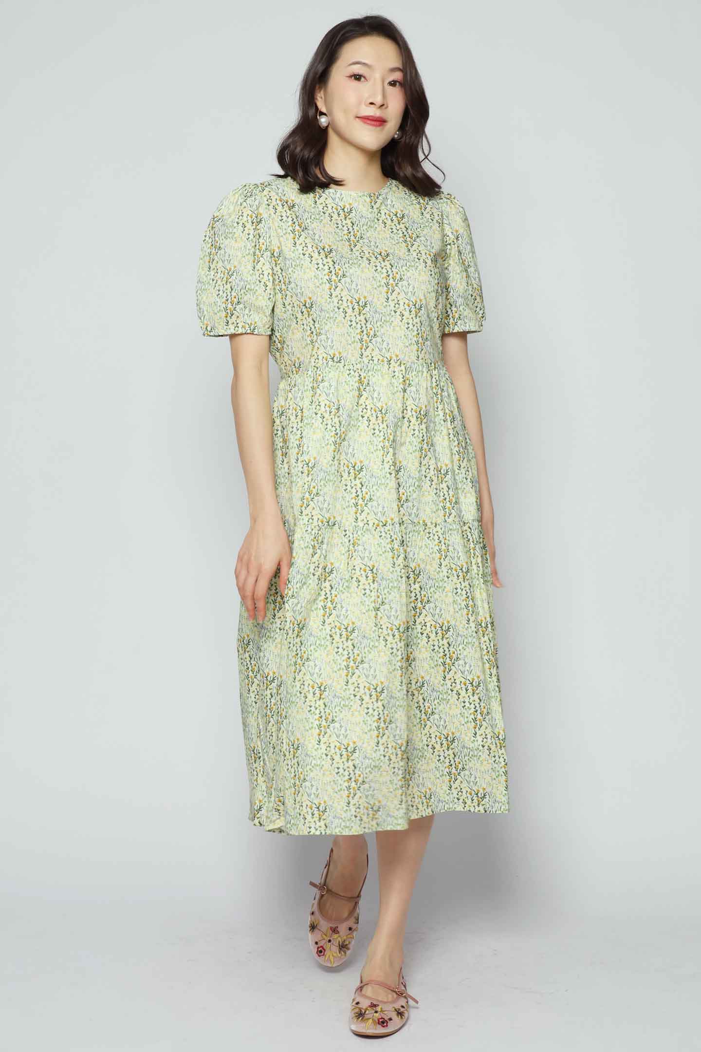 Avril Dress in Lemon Field