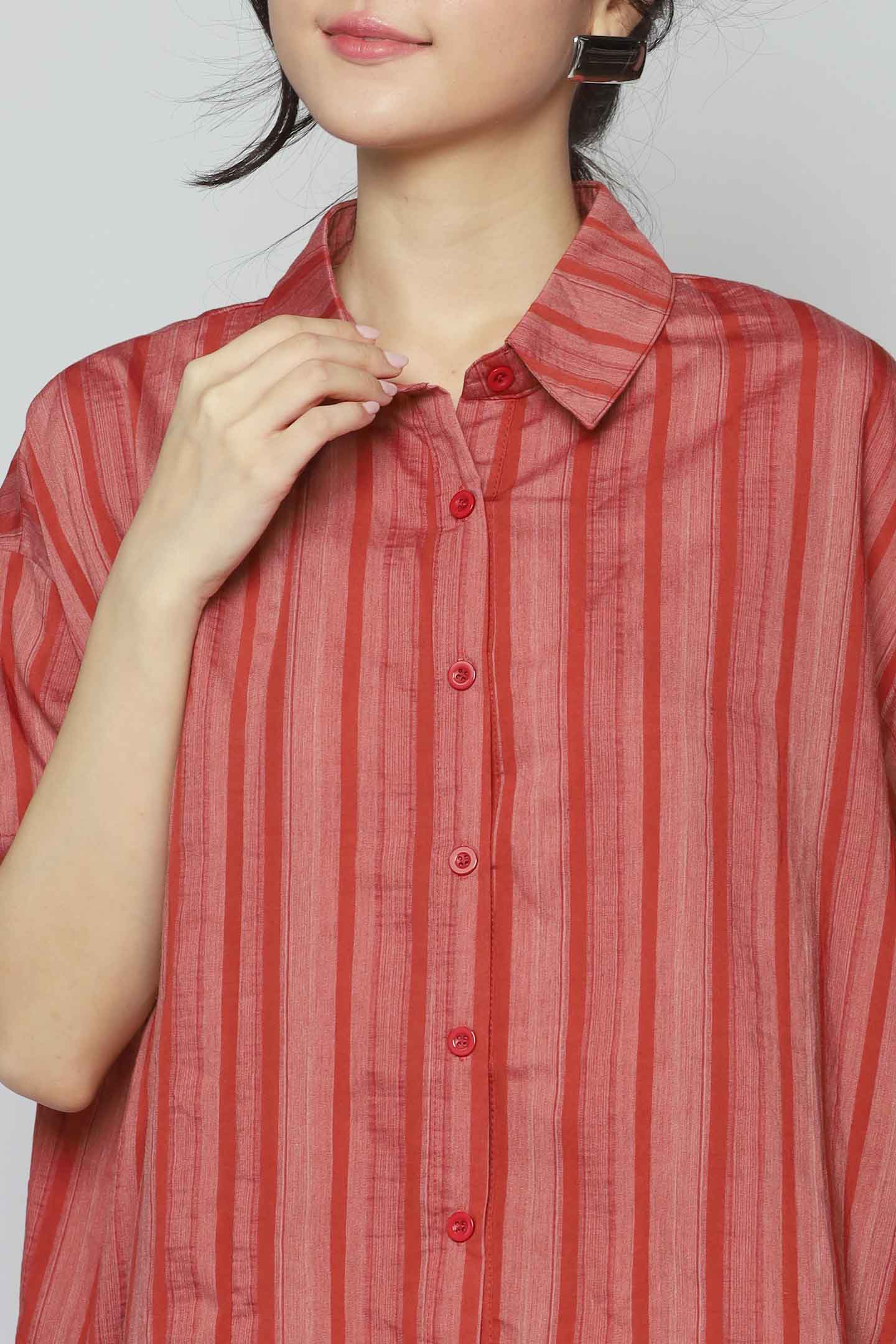 Bee Openback Top in Orange Stripes