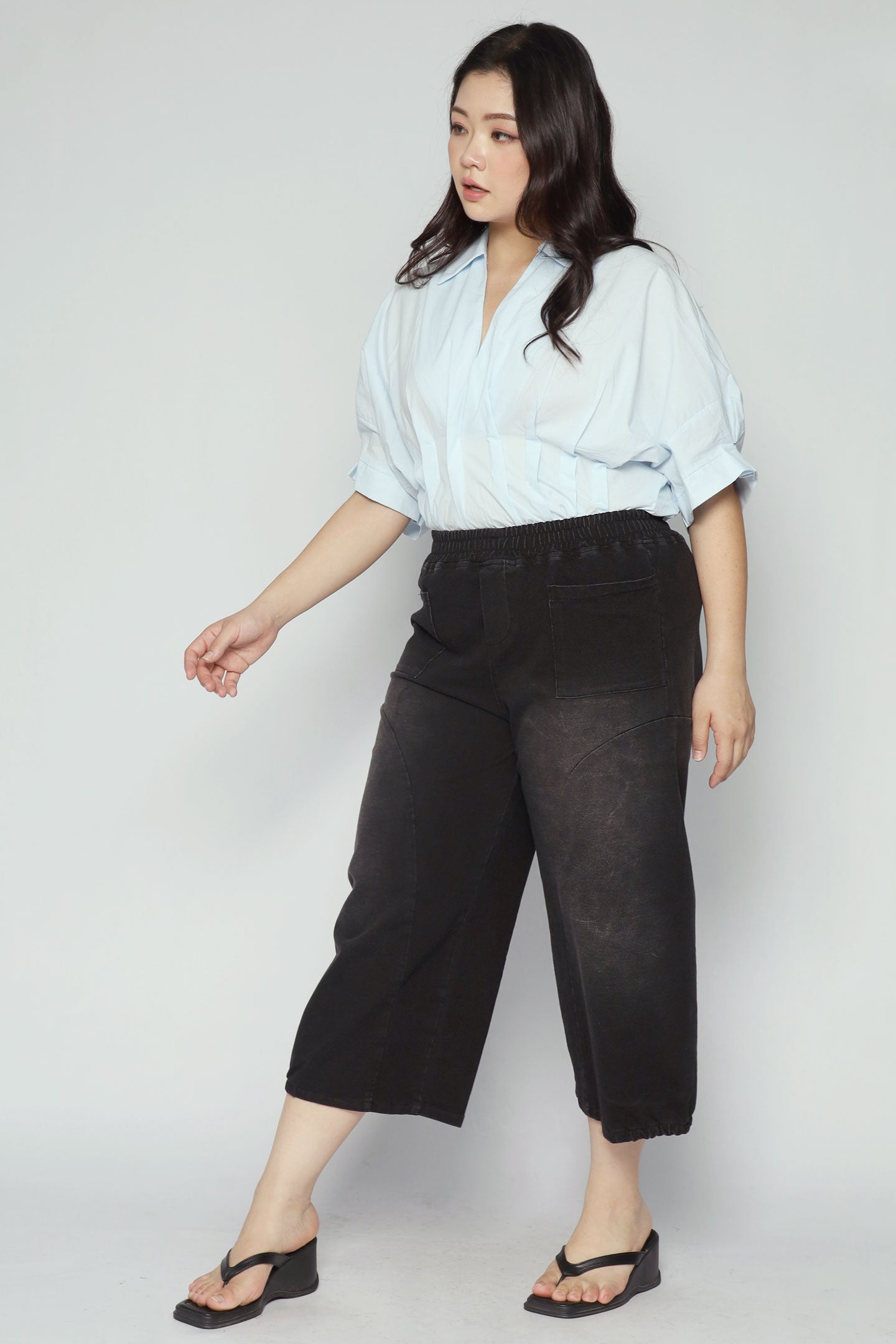Bei Pants in Black Denim
