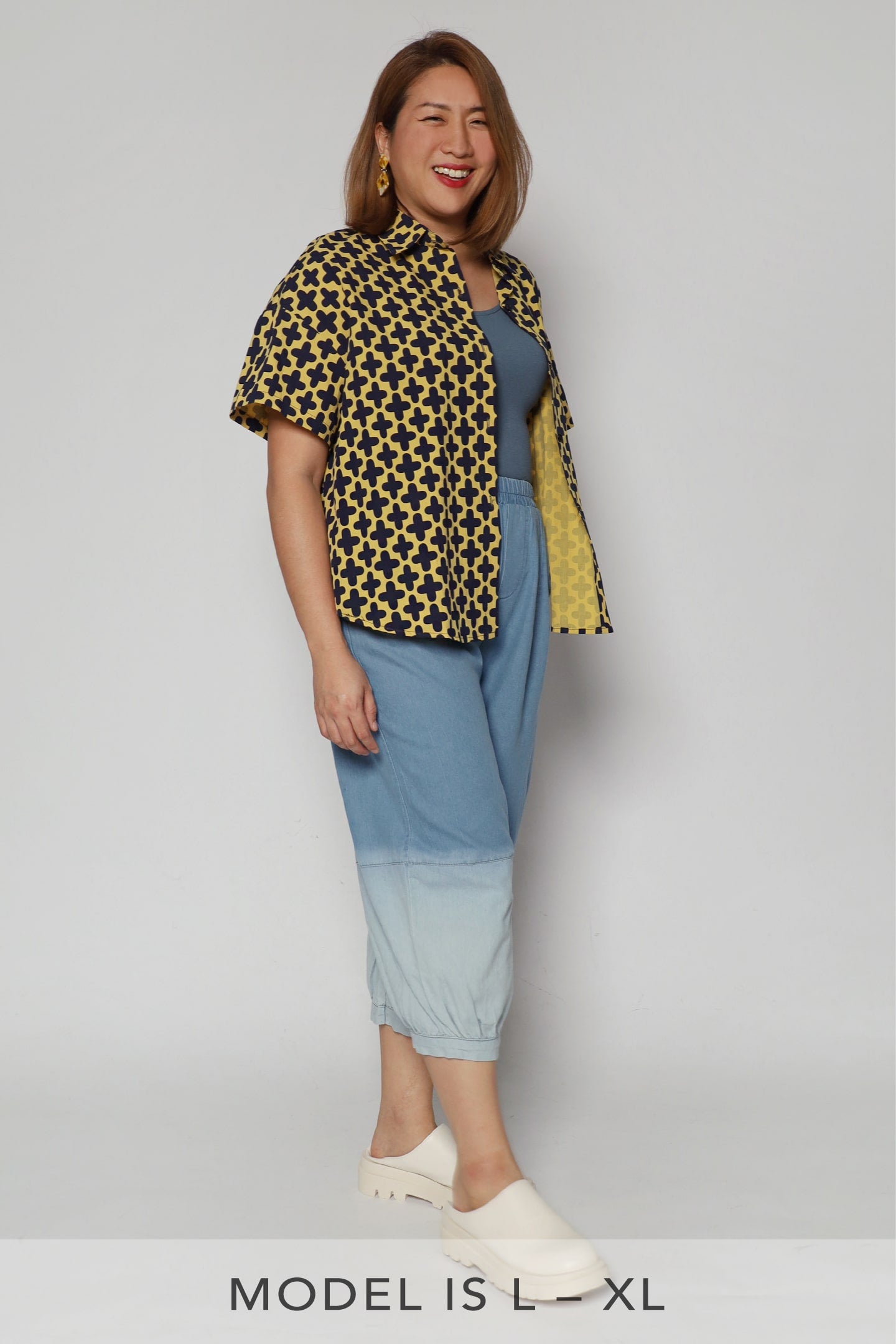 Bibi Top in Plus Print