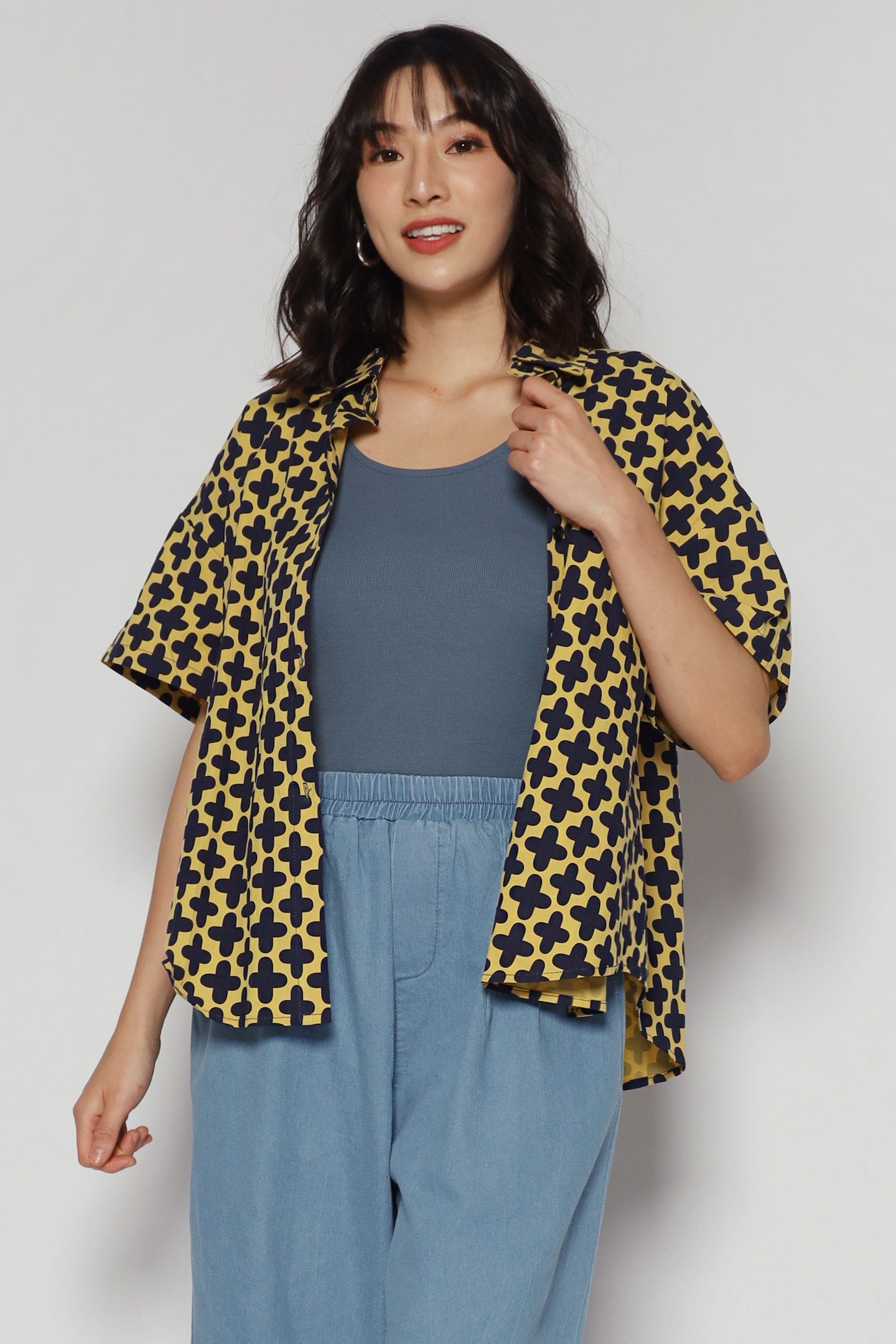 Bibi Top in Plus Print