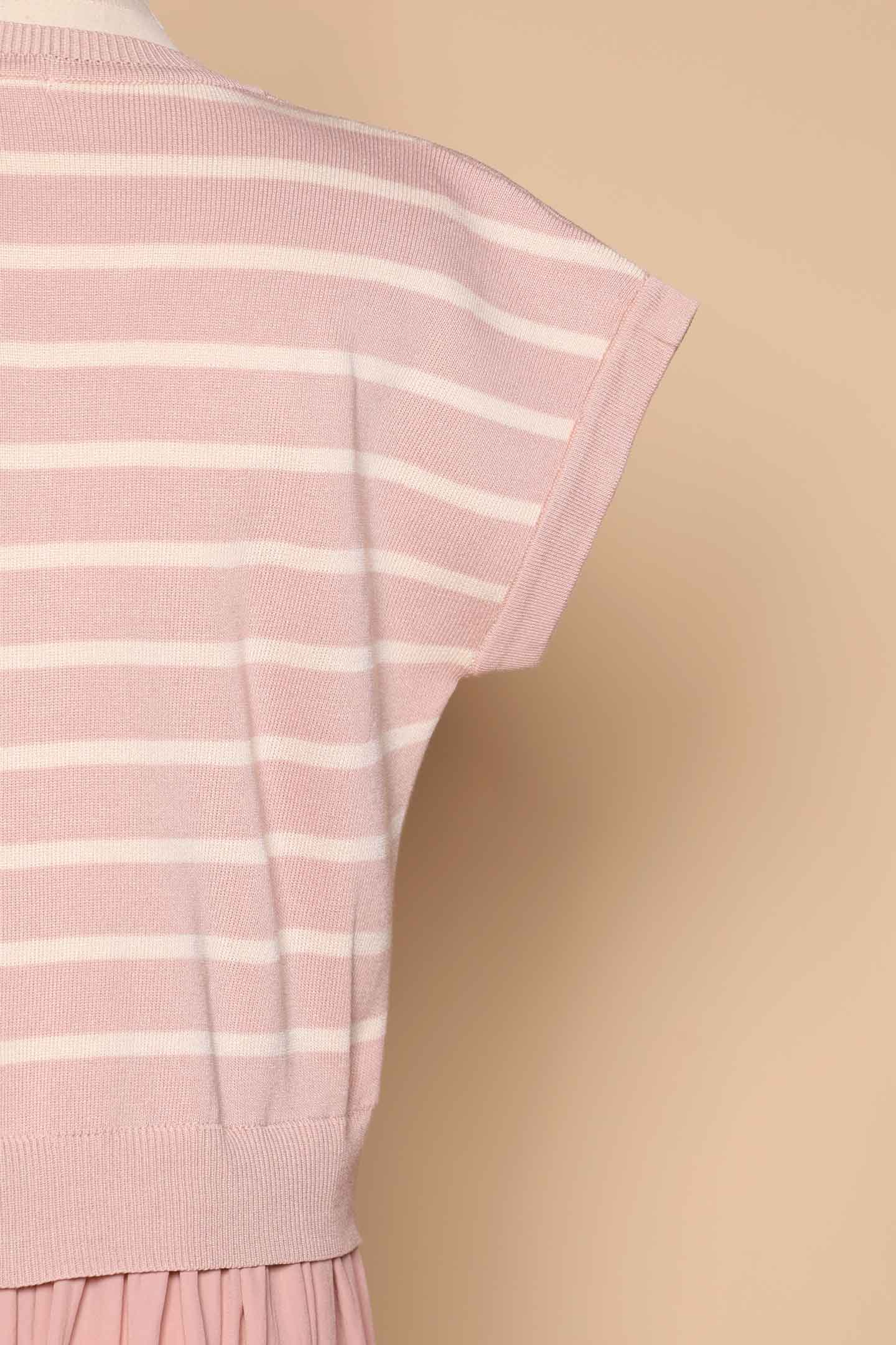 PO - Billy Stripes Knit Dress in Pink