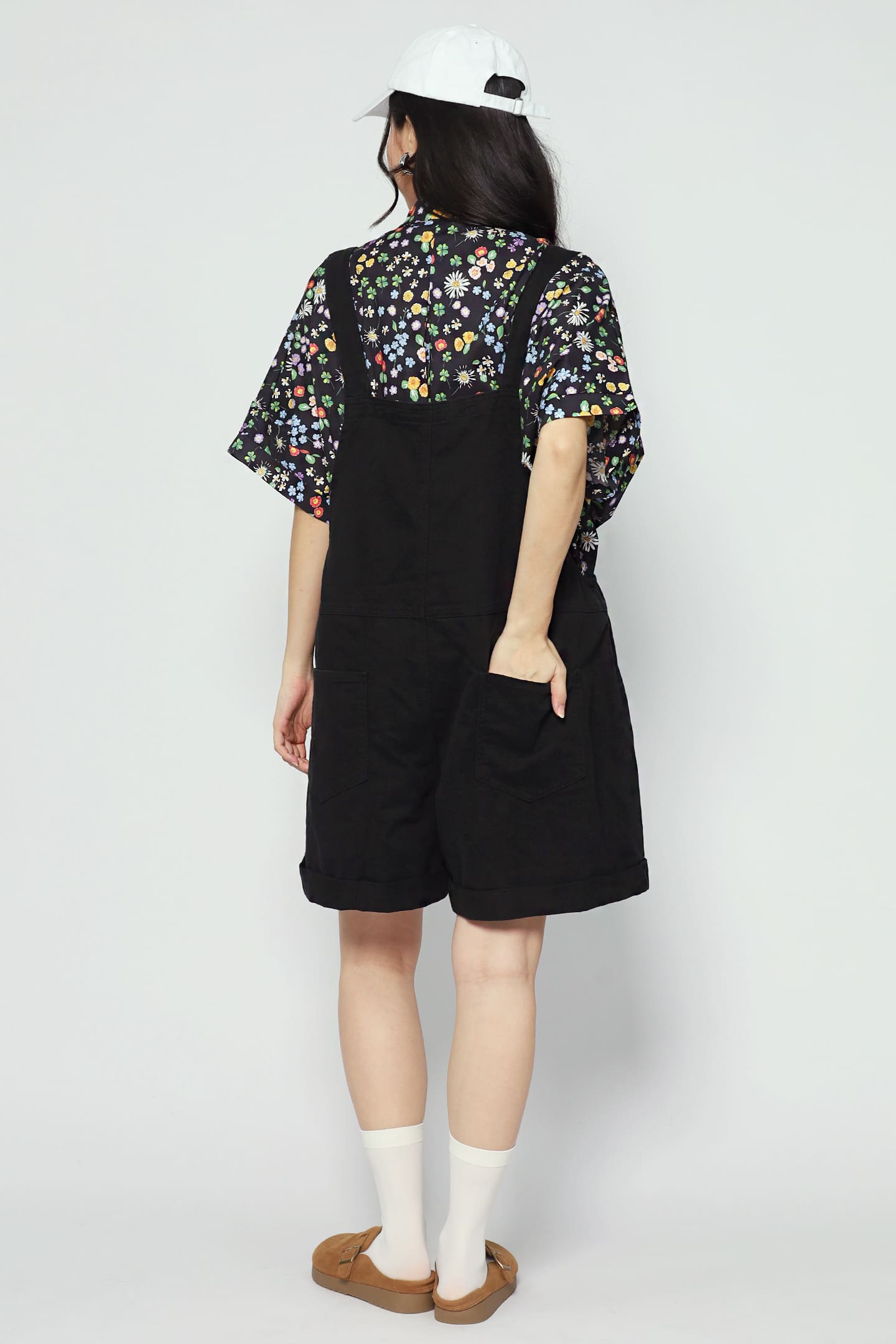Confetti Pop Pinafore Playsuit in Black