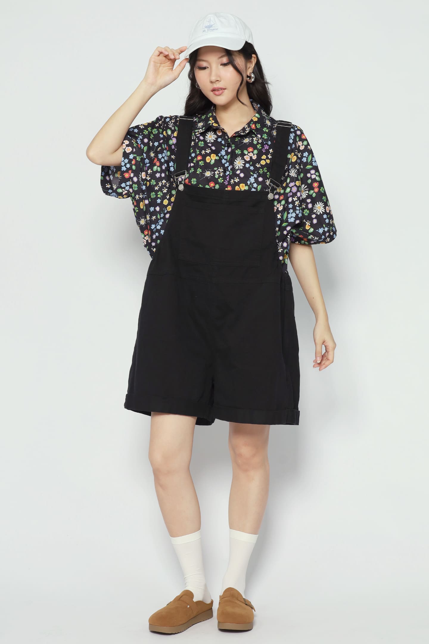 Confetti Pop Pinafore Playsuit in Black