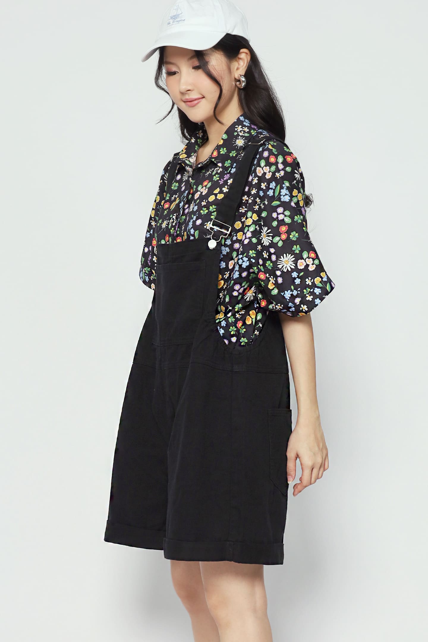Confetti Pop Pinafore Playsuit in Black