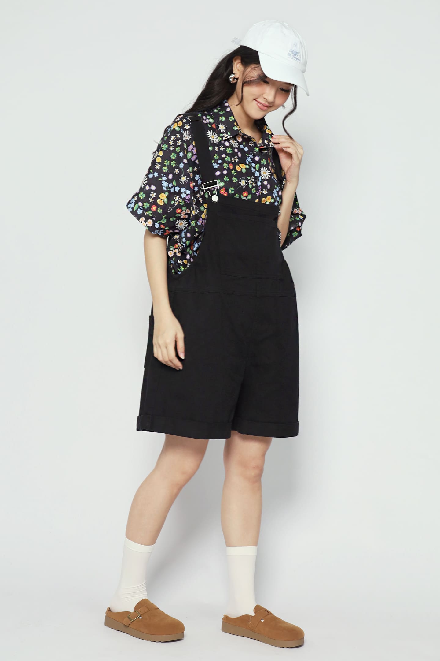 Confetti Pop Pinafore Playsuit in Black