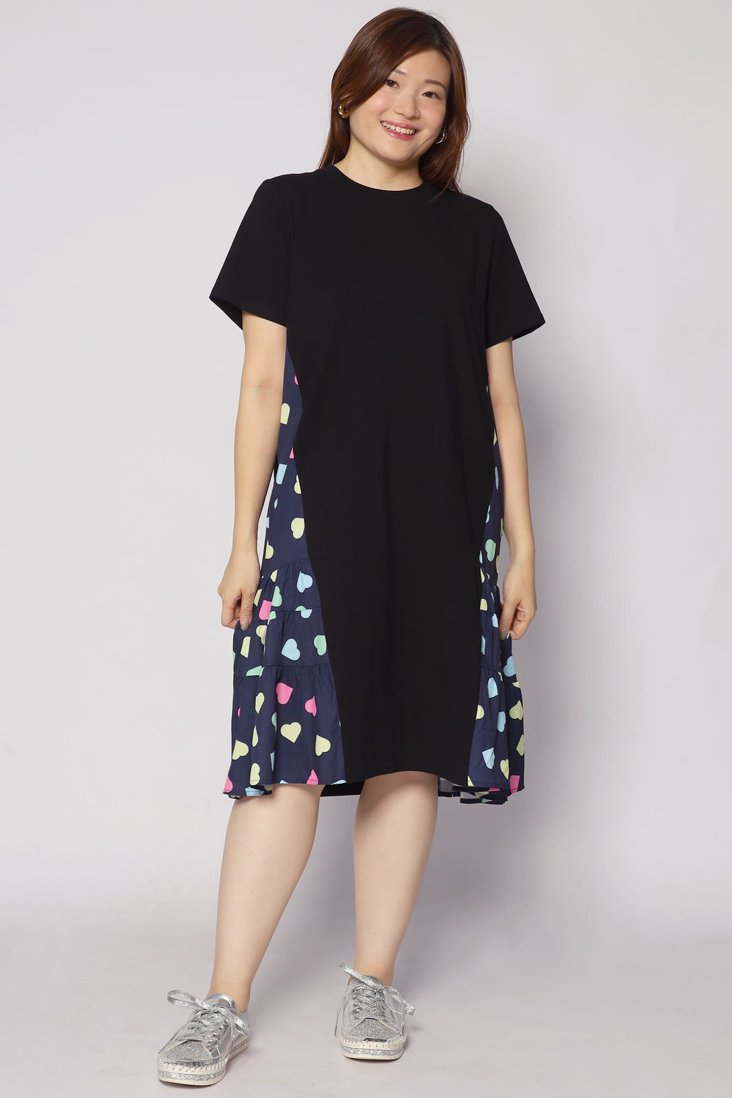 Ava Dress in Blue Hearts
