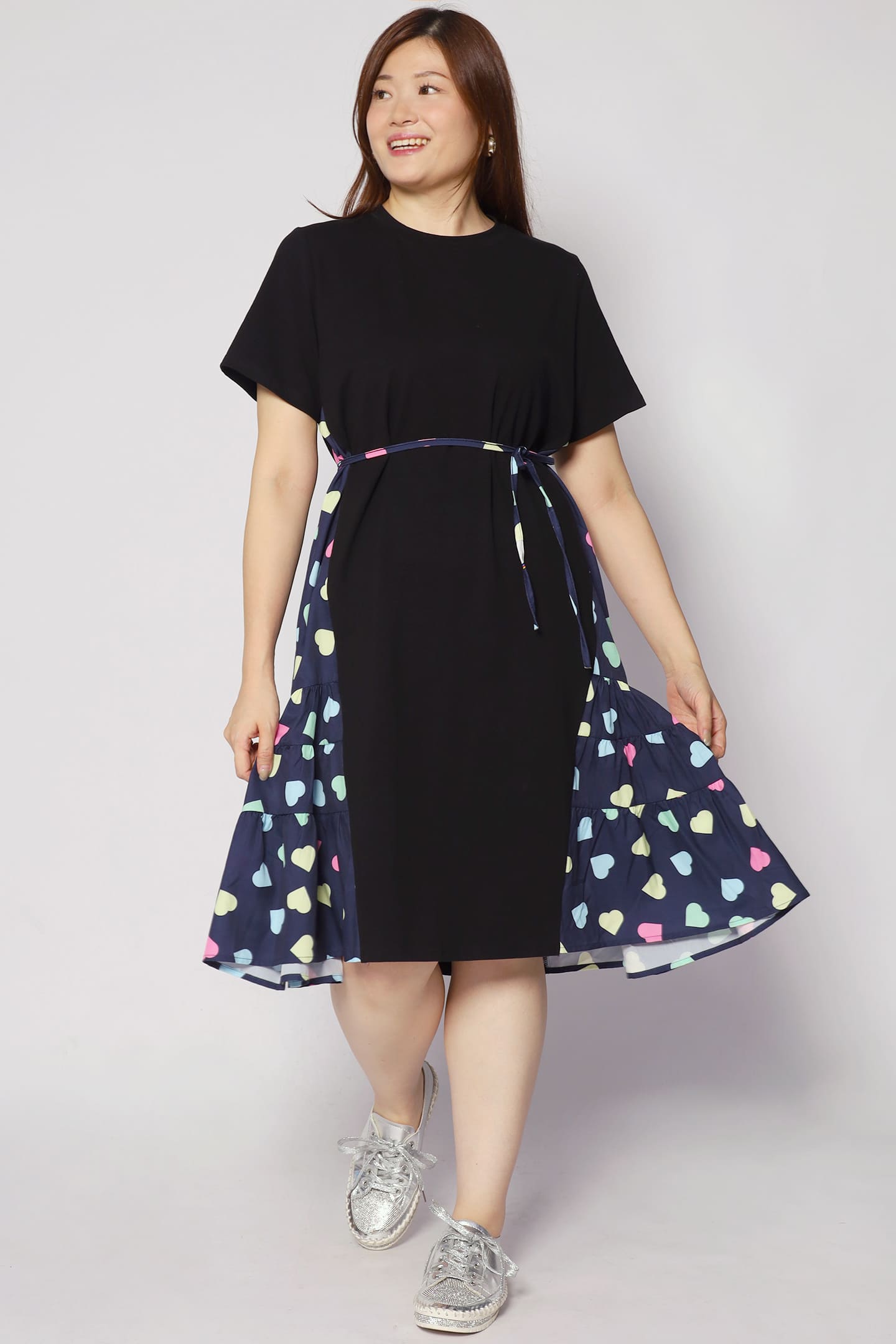 Ava Dress in Blue Hearts