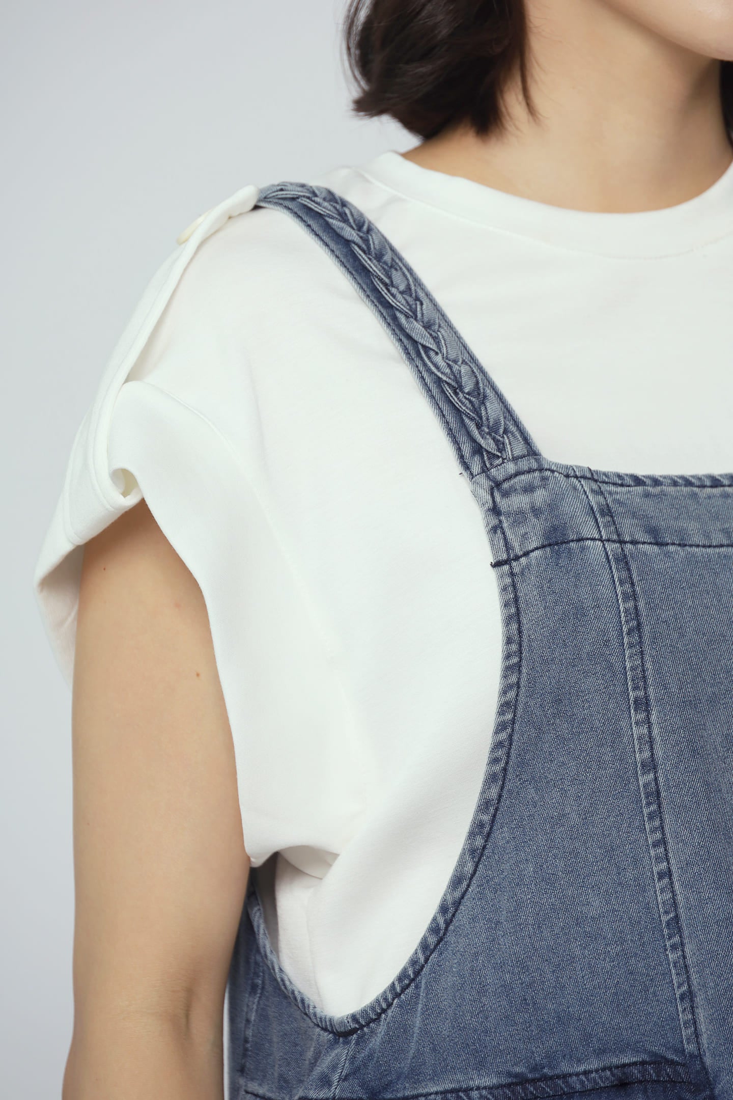Bowen Denim Pinafore Dress