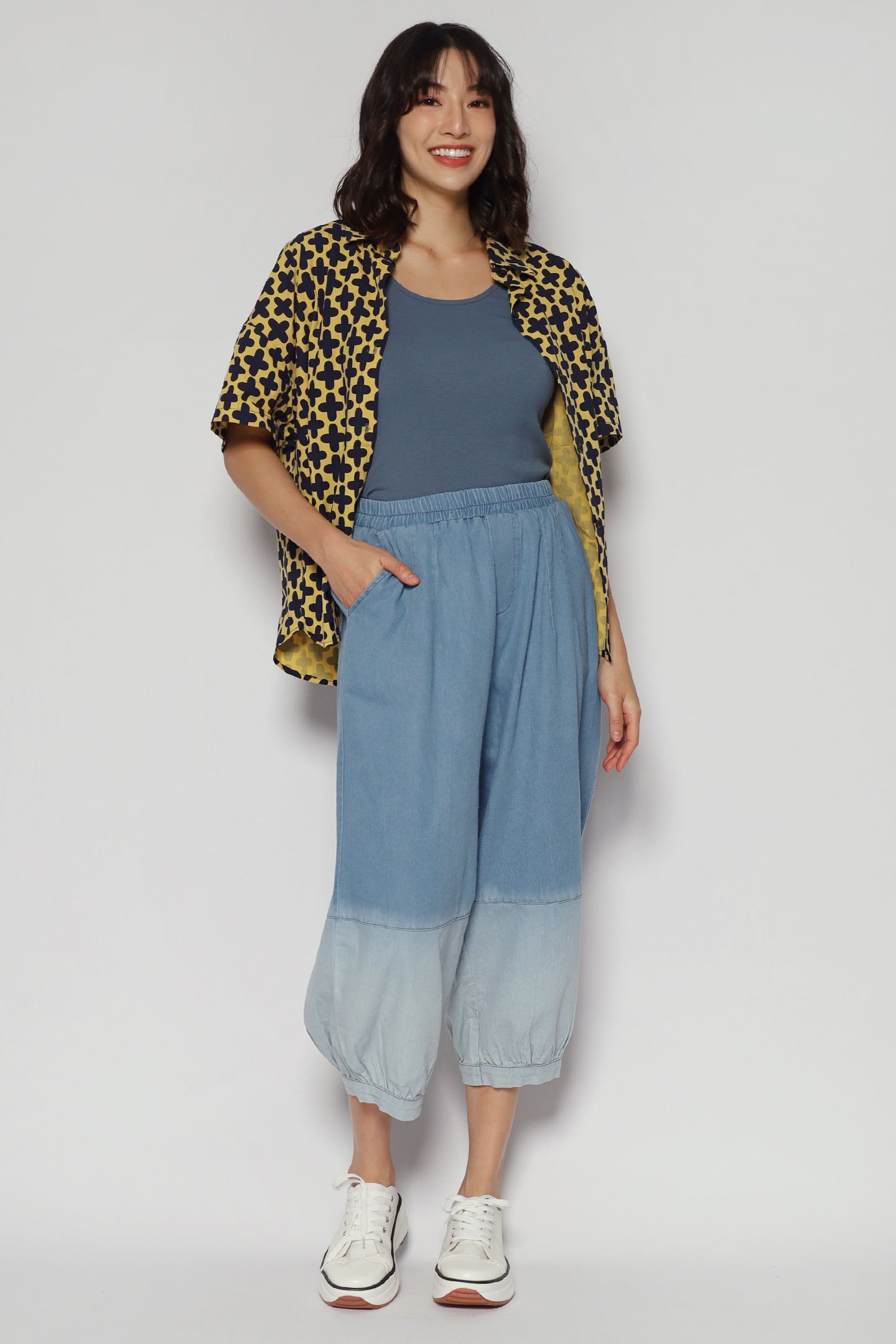 Bibi Top in Plus Print