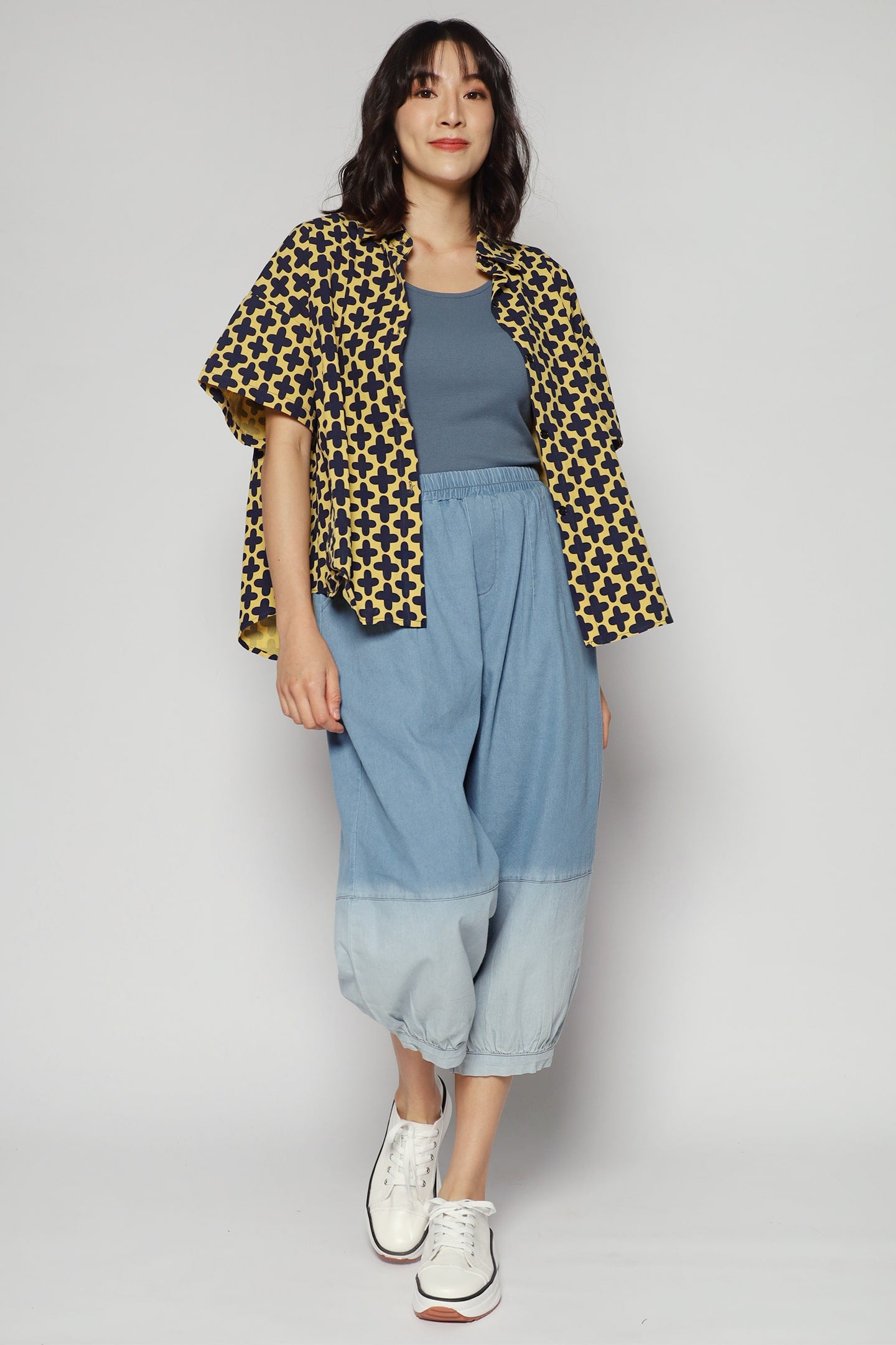 Bibi Top in Plus Print