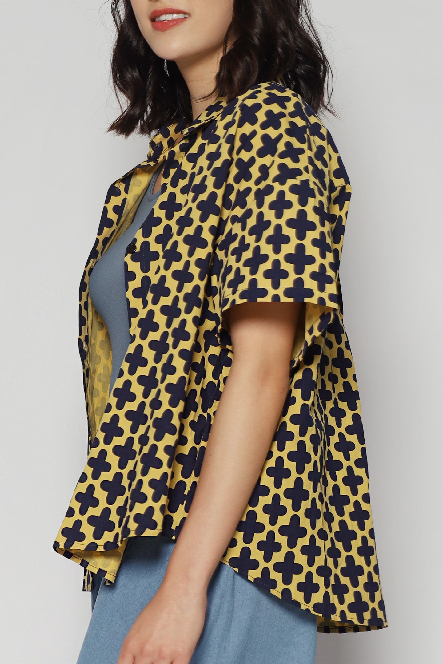 Bibi Top in Plus Print