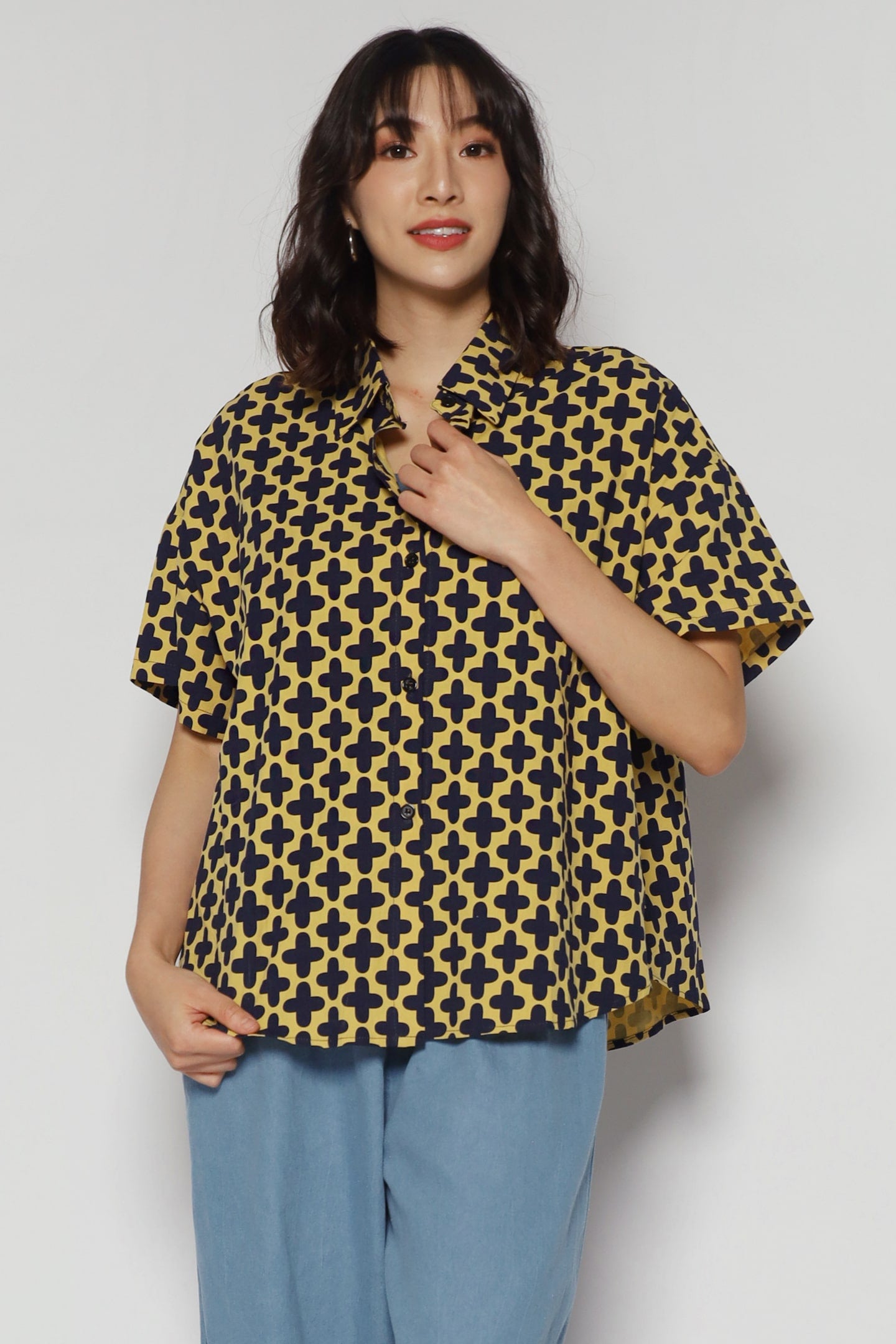 Bibi Top in Plus Print