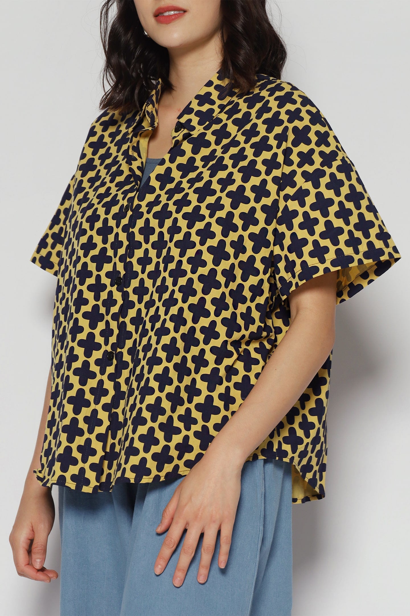 Bibi Top in Plus Print