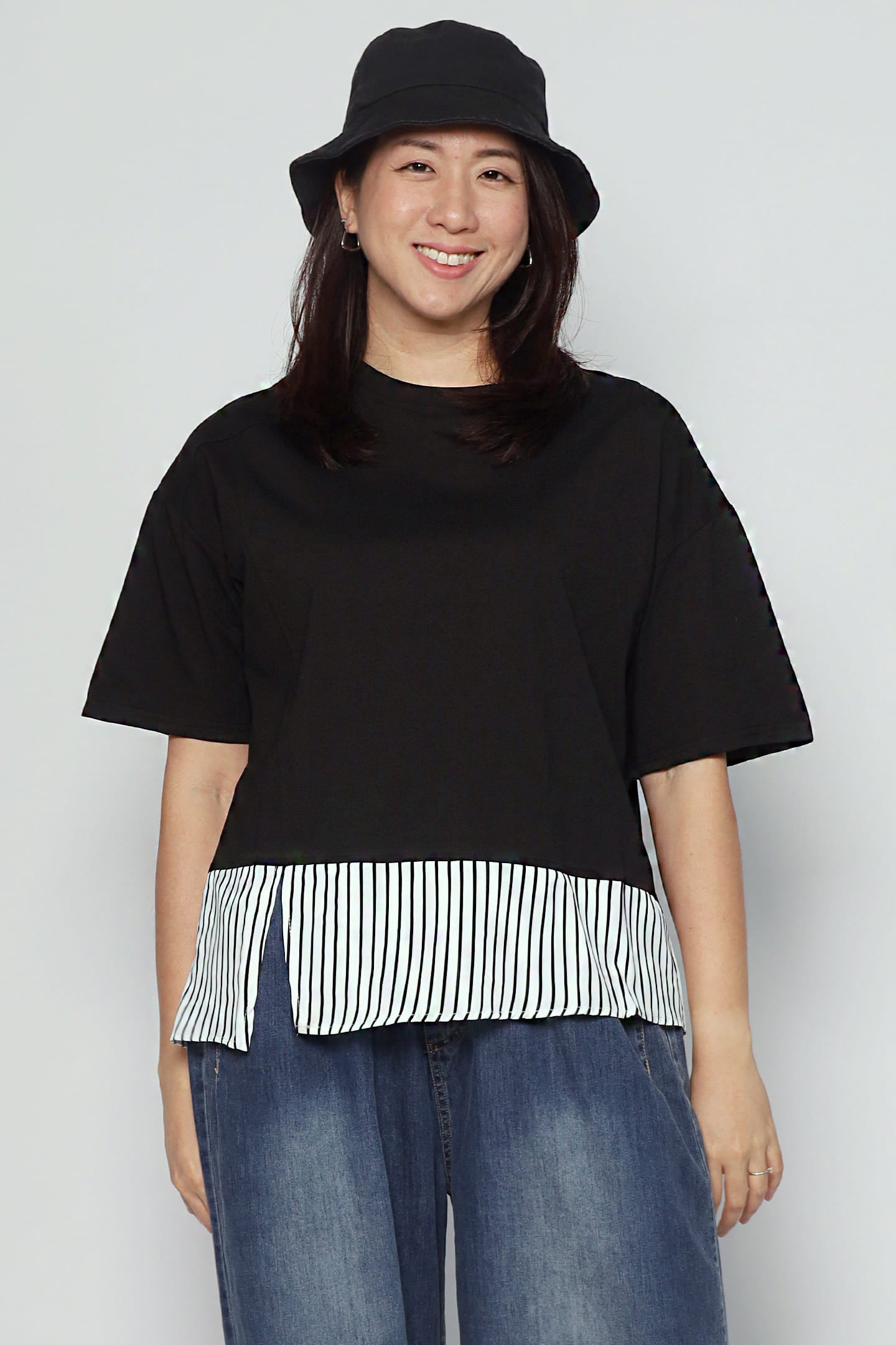 Easy By TE - Breezy Mood Pinstripes Top