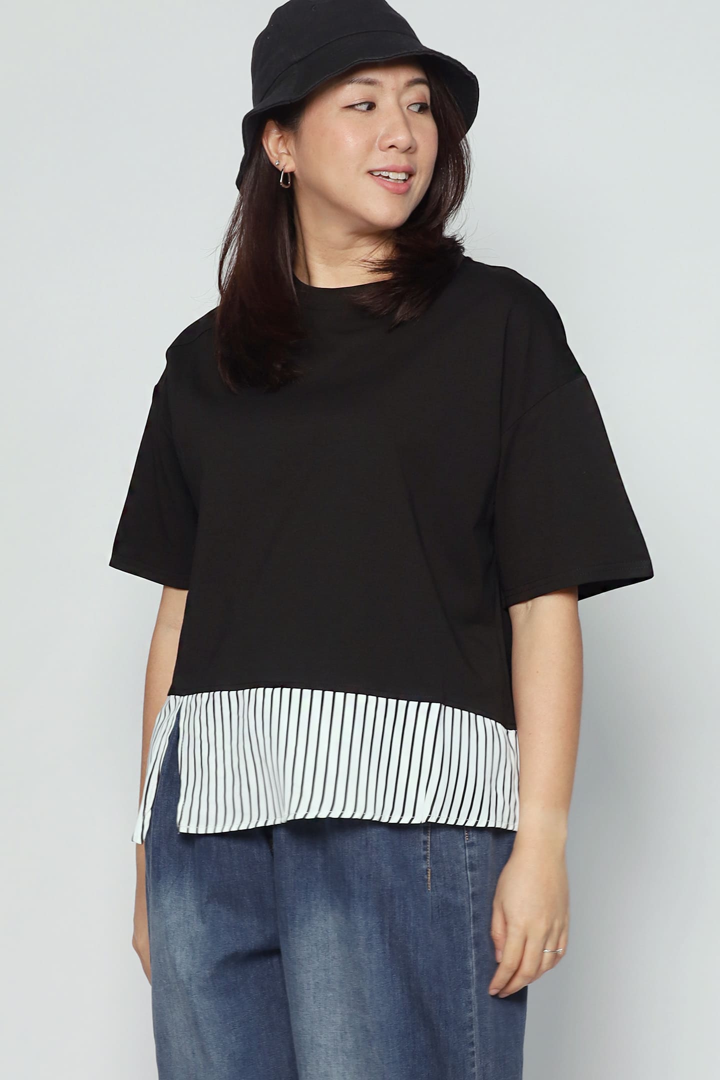 Easy By TE - Breezy Mood Pinstripes Top