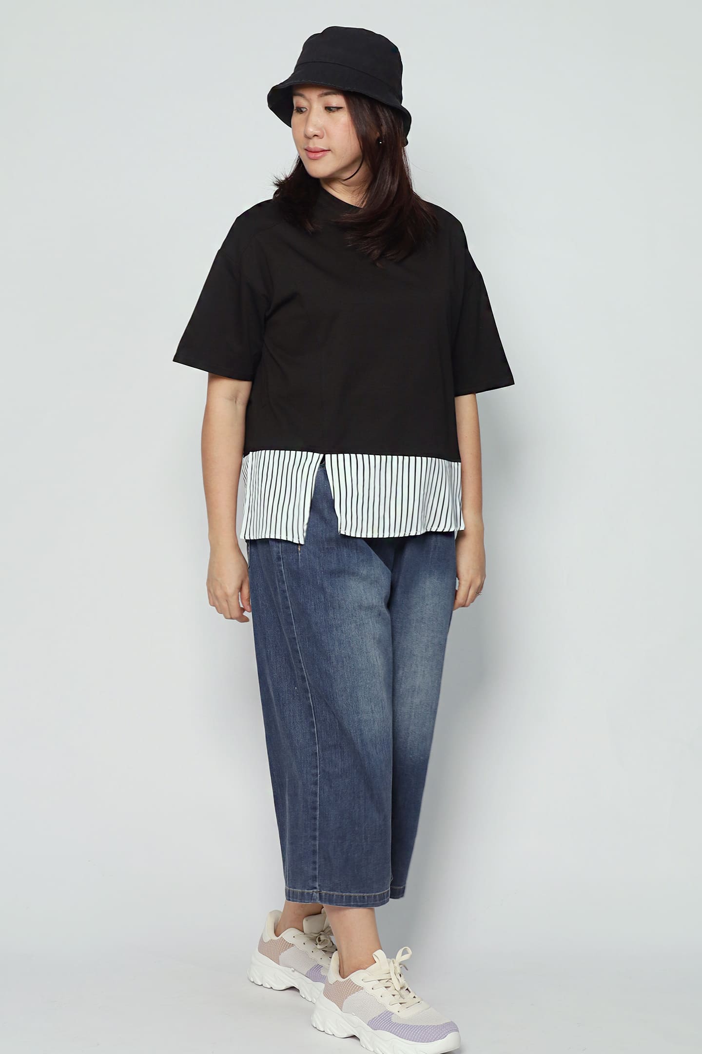 Easy By TE - Breezy Mood Pinstripes Top