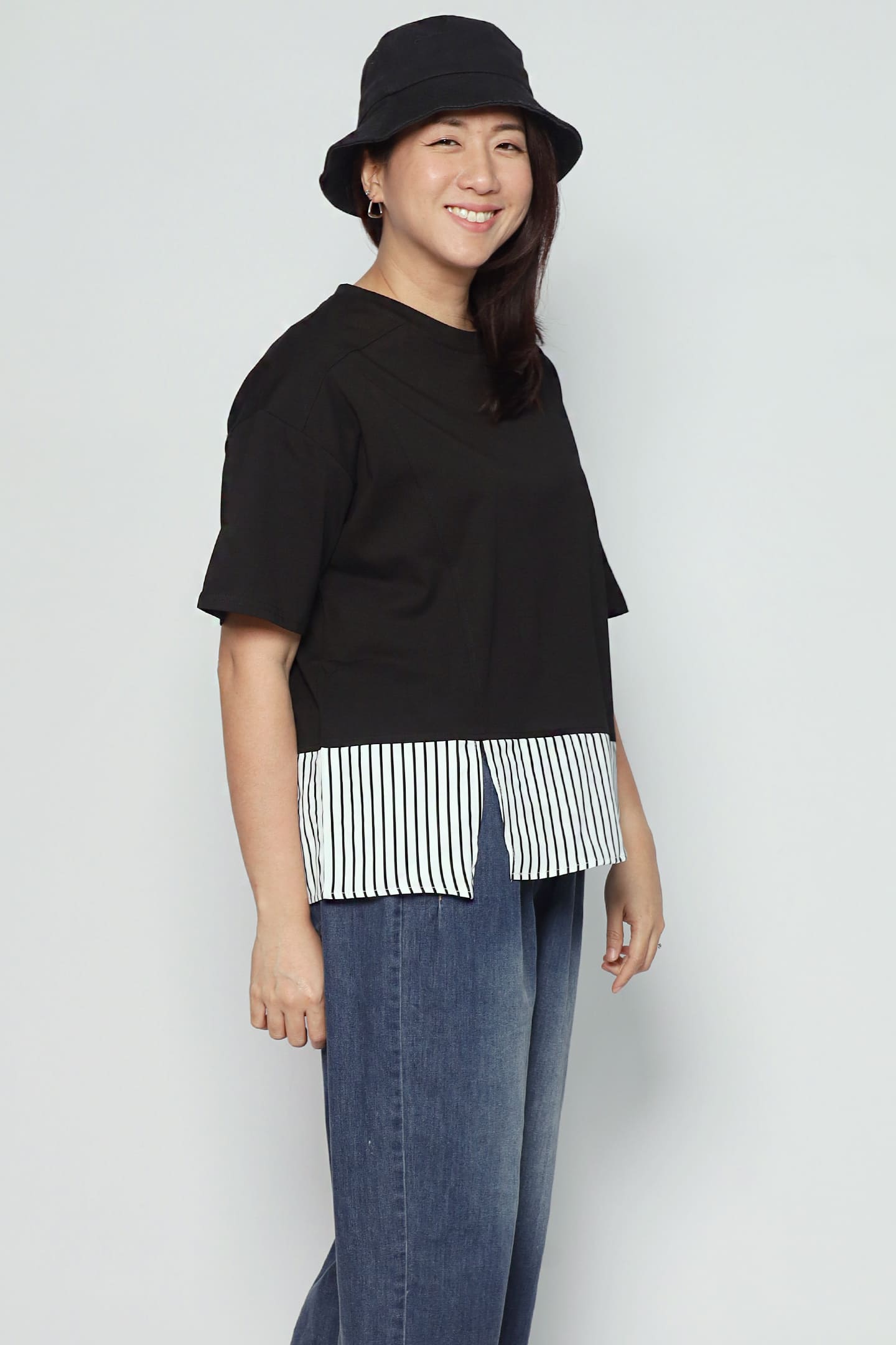 Easy By TE - Breezy Mood Pinstripes Top