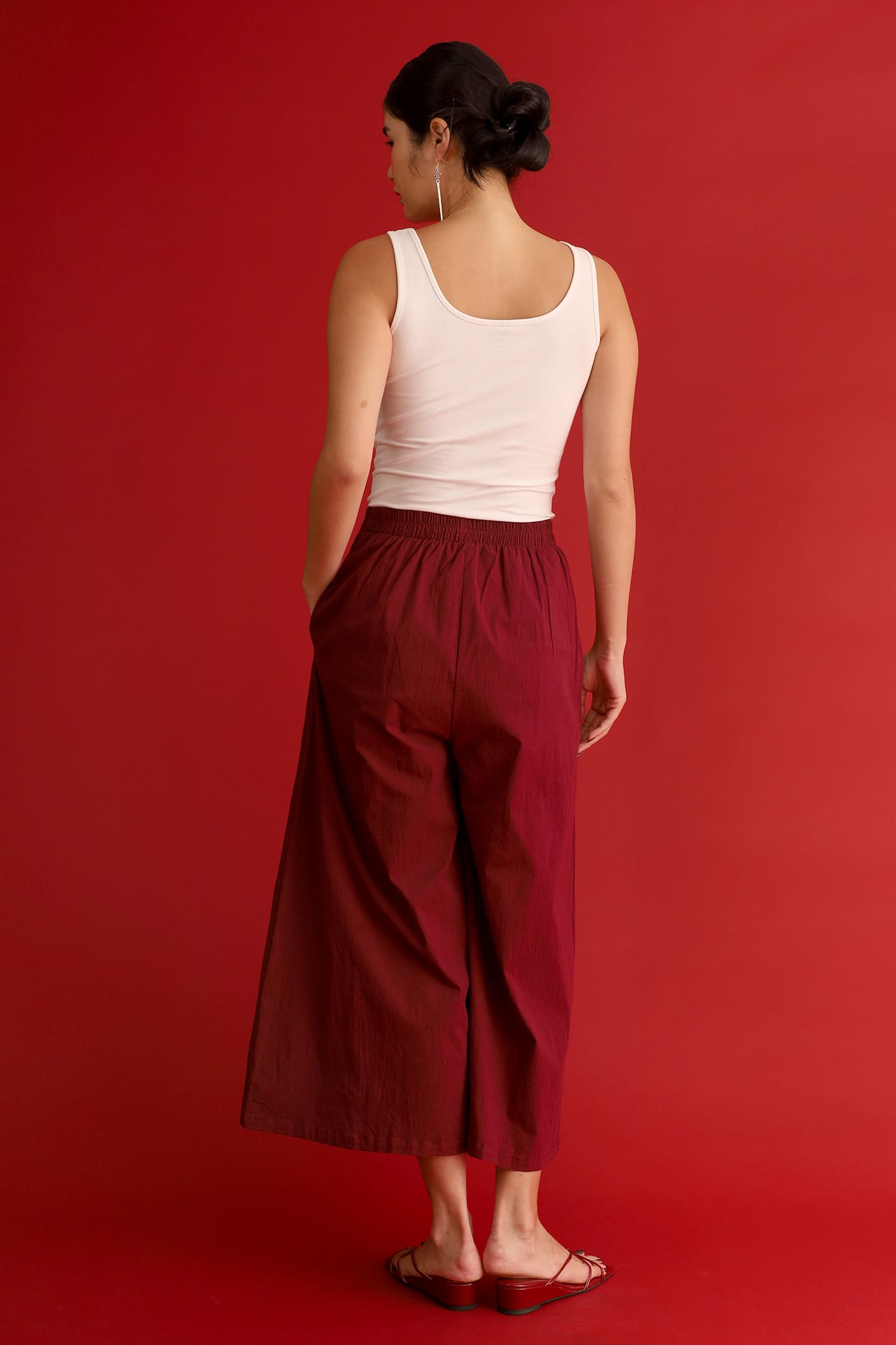 CHOSEN - Brocade Dynasty Pants in Maroon