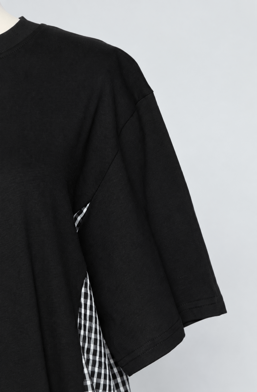 PO - Bronte Checkered Frill Dress in Black